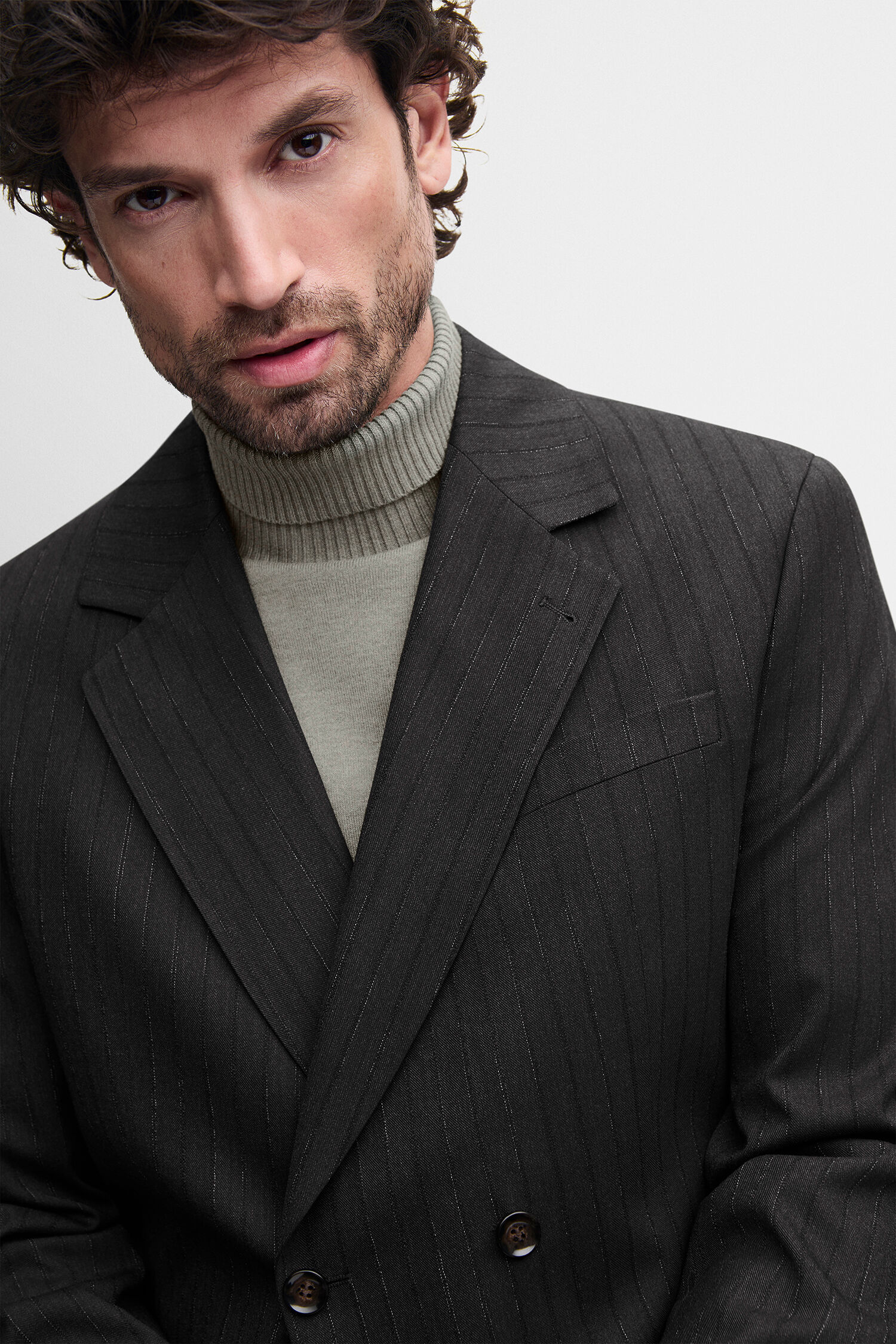 Anzug, Pinstripes, Doppellagiger Knopf, Anzugjacke, Herrenmode