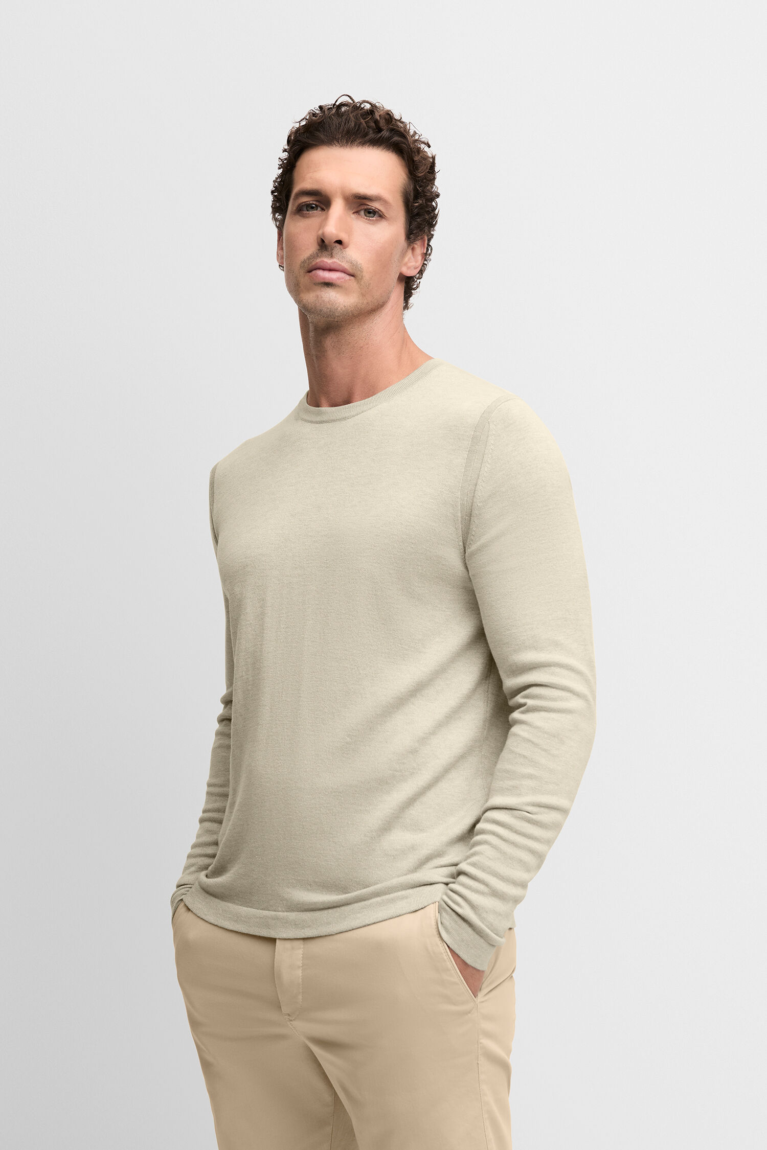 Langarm, Ärmel, T-Shirt, Mann, Person