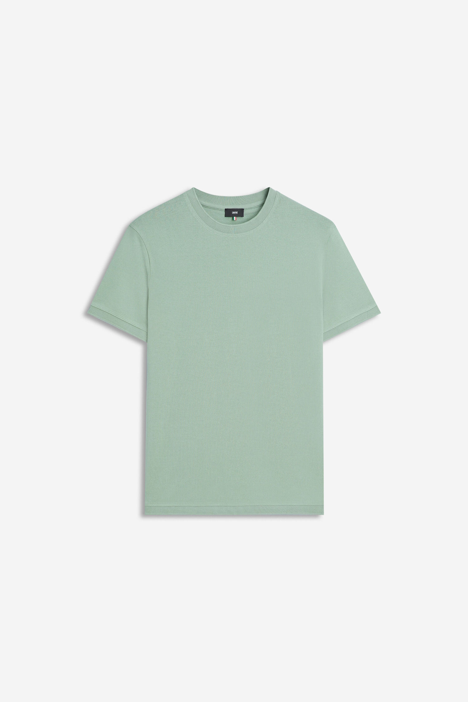 T-Shirt, Rundhals, Kurzarm, Mintgrün, Uni