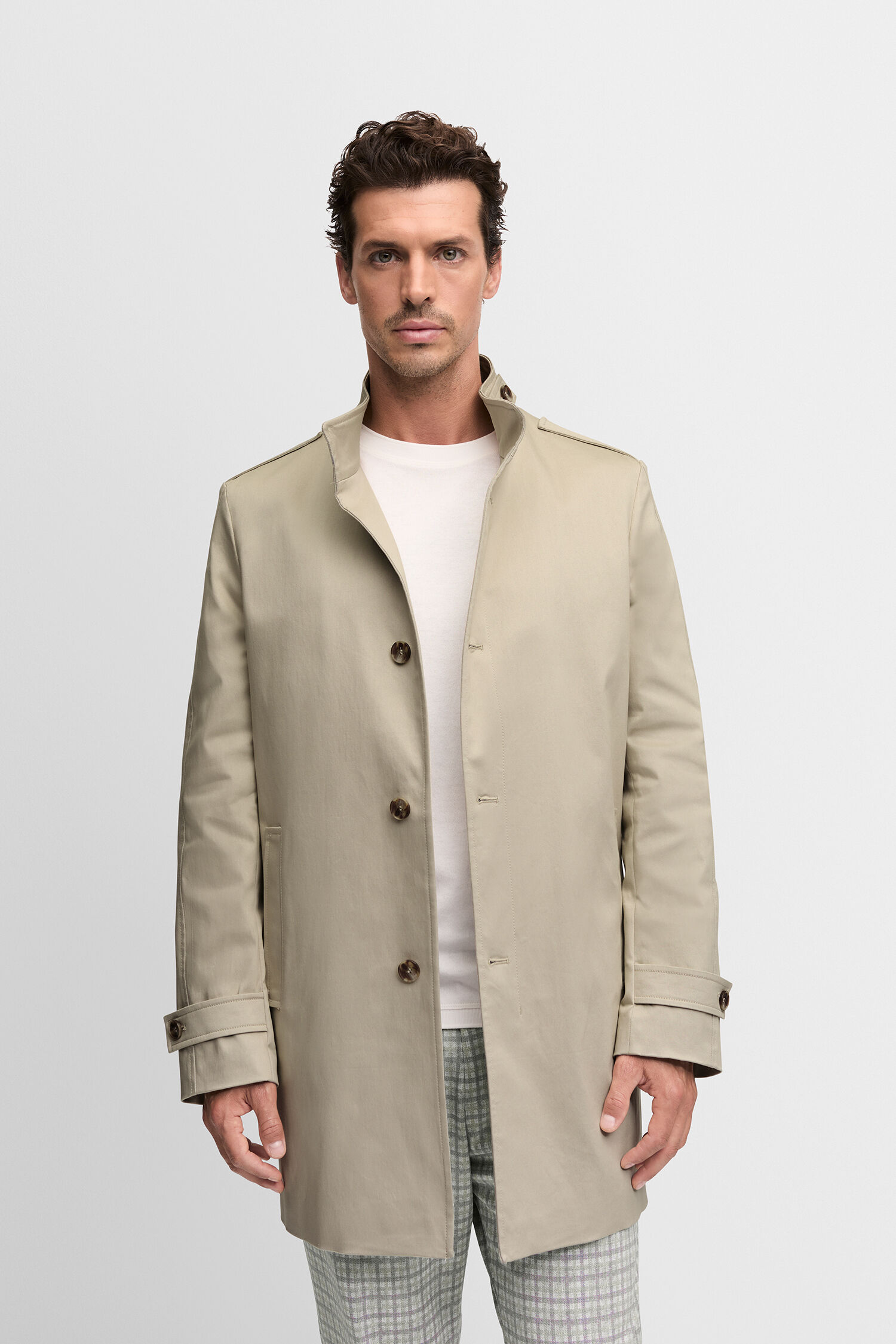 Bekleidung, Mantel, Trenchcoat - beige