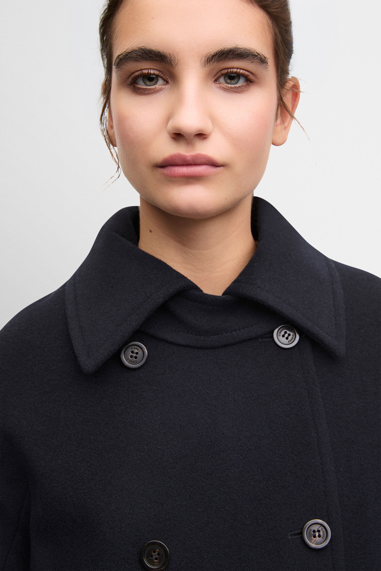 Mantel, Duffle-Coat, Navy, Knopfleiste, Wollmantel