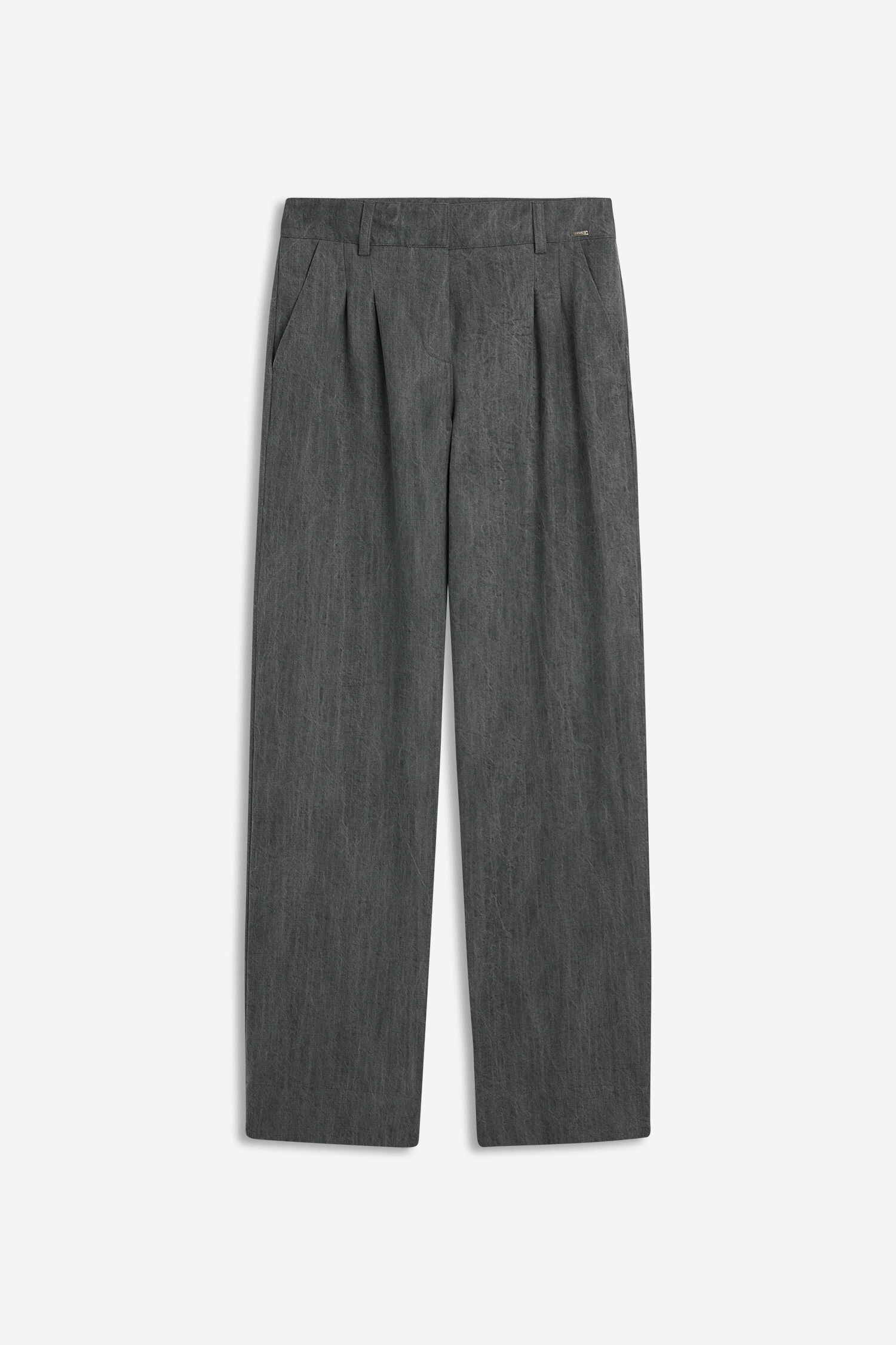Hose, Hose aus Denim, Grau, Pajama-Style, Gürteleiste