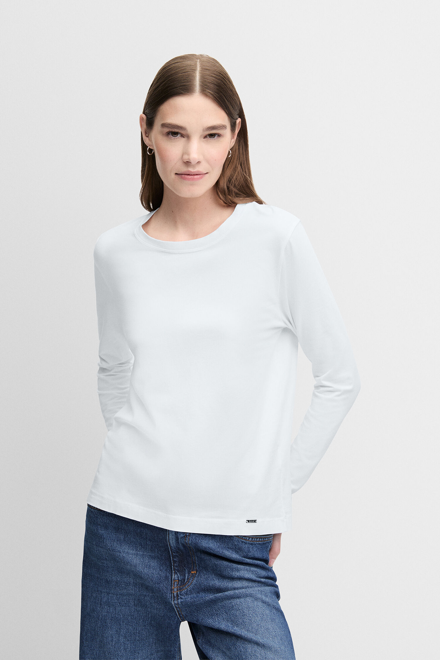 Langarm, Ärmel, Bluse, Person, Jeans