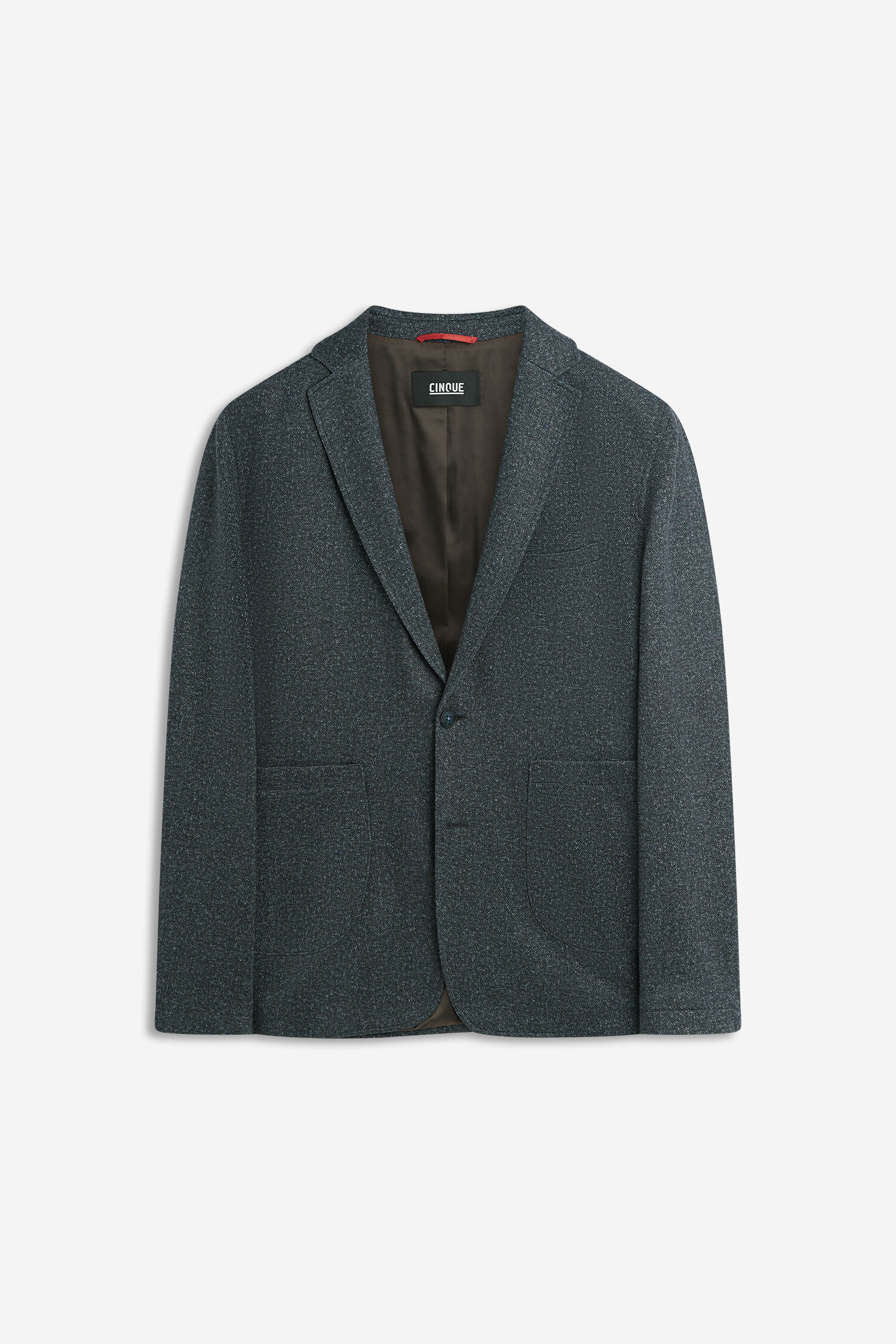 Blazer, Herren, Wollmischung, Blaugrau, Einreiher