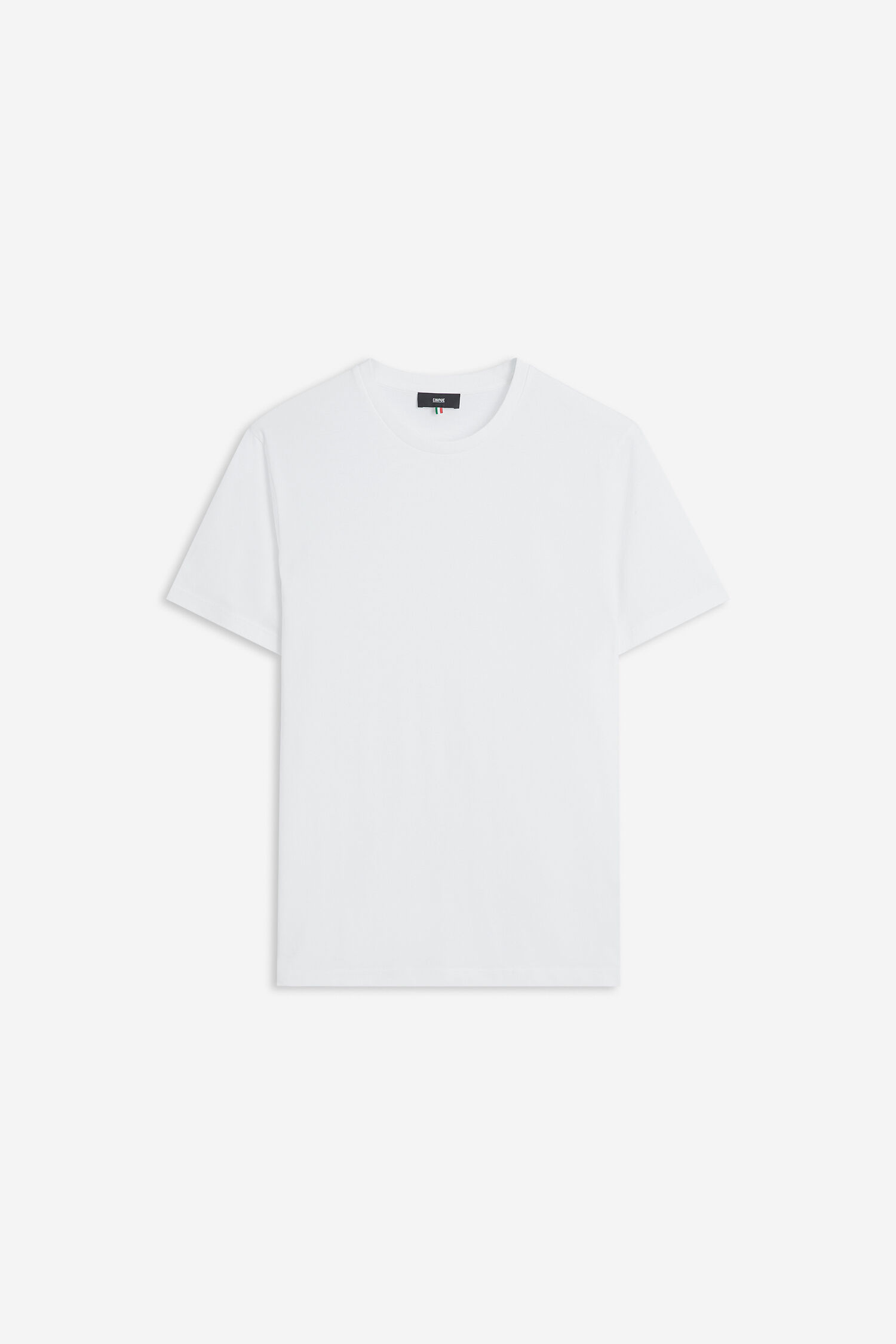 T-Shirt, weiß, Kurzarm, Baumwolle, unifarben