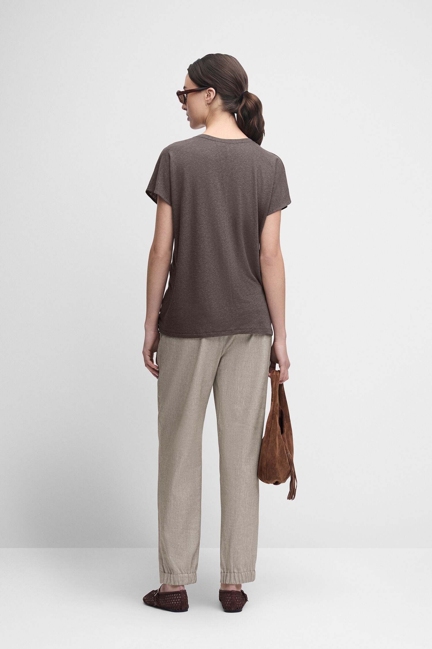 Leinen, Bluse, Hosen, Person, T-shirt