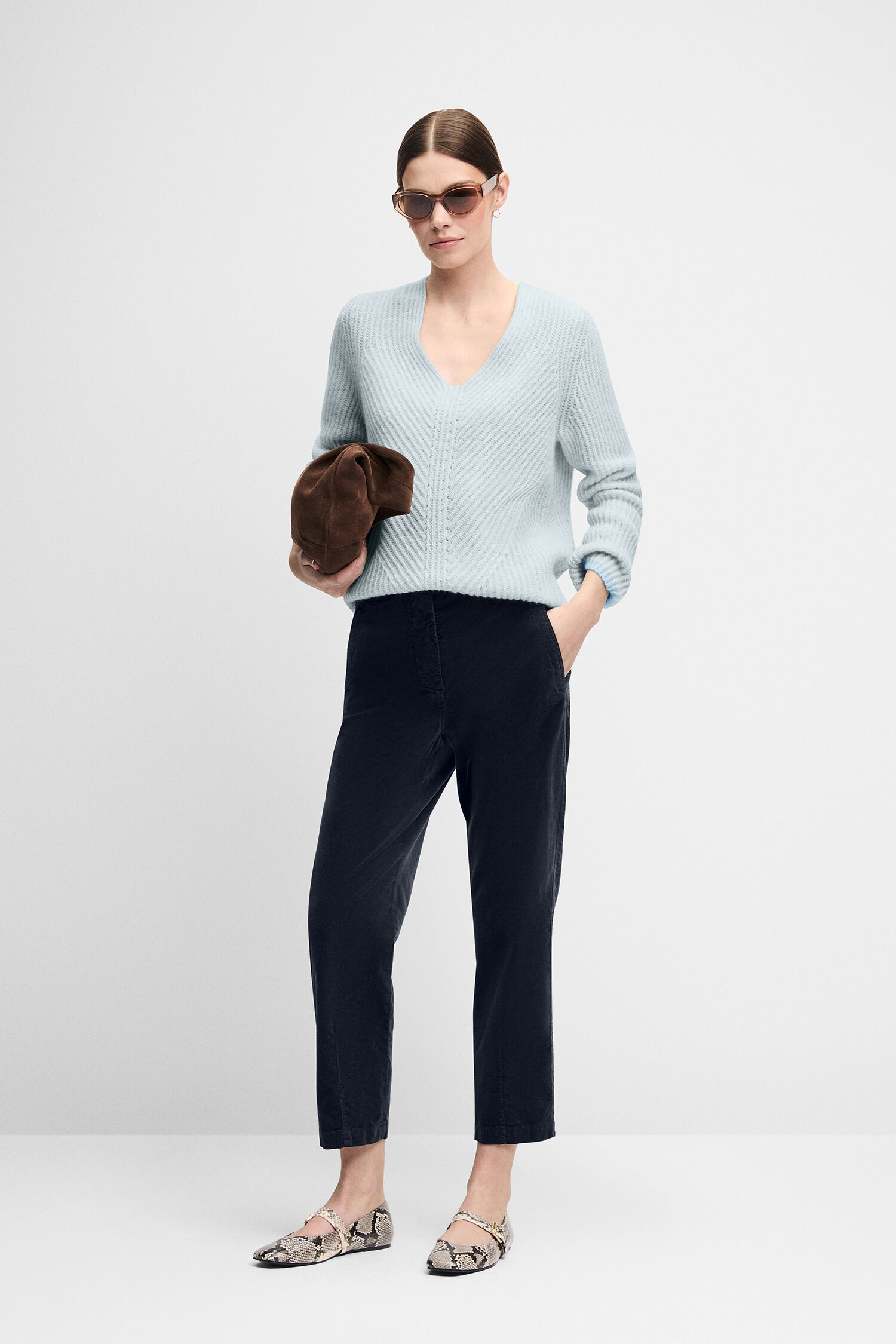 Langarm, Hosen, Bluse, Pullover, Person