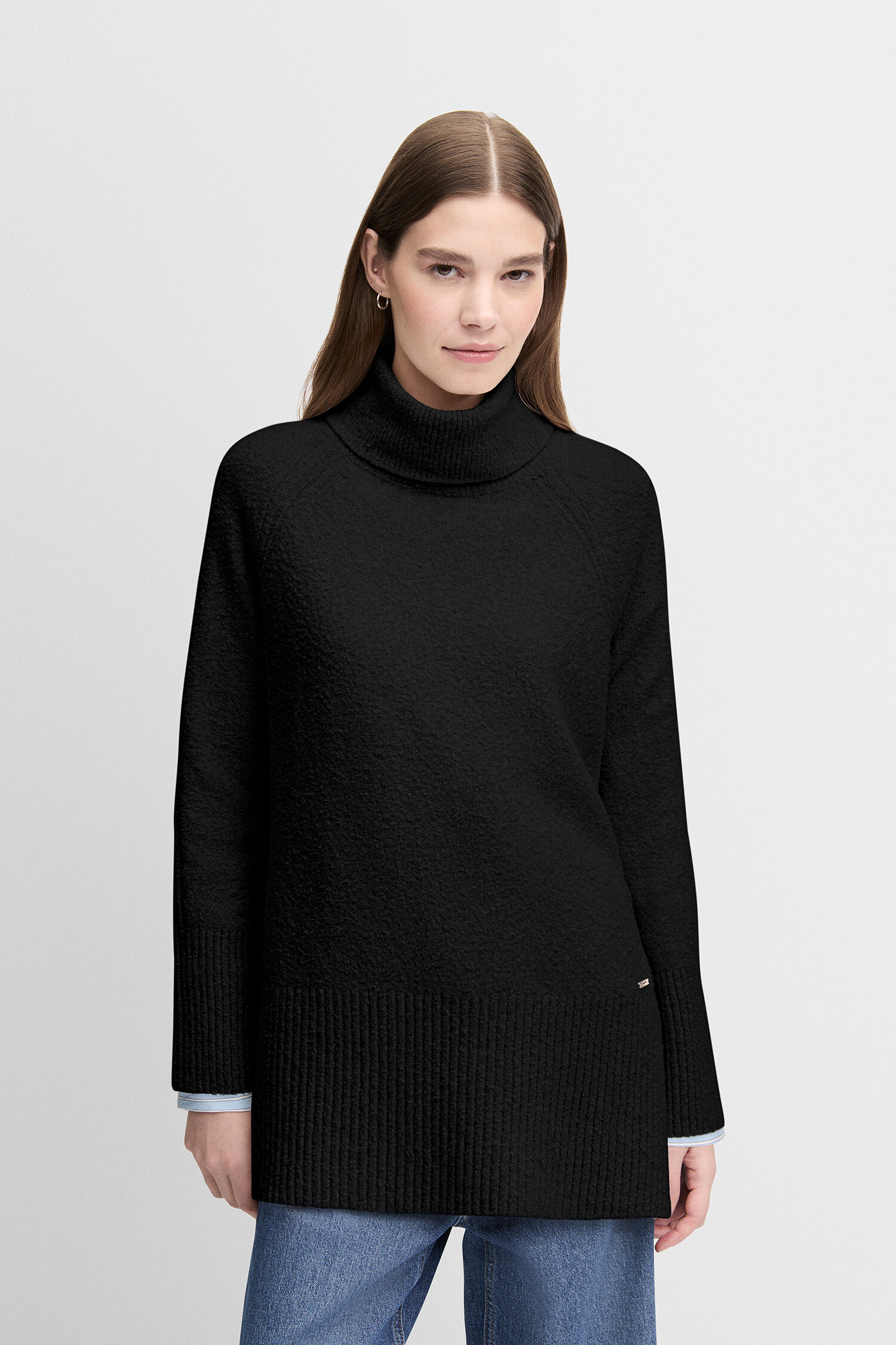 Bekleidung, Strickwaren, Pullover, Langarm, Ärmel - schwarz Bekleidung, Strickwaren, Pullover, Langarm, Ärmel - schwarz