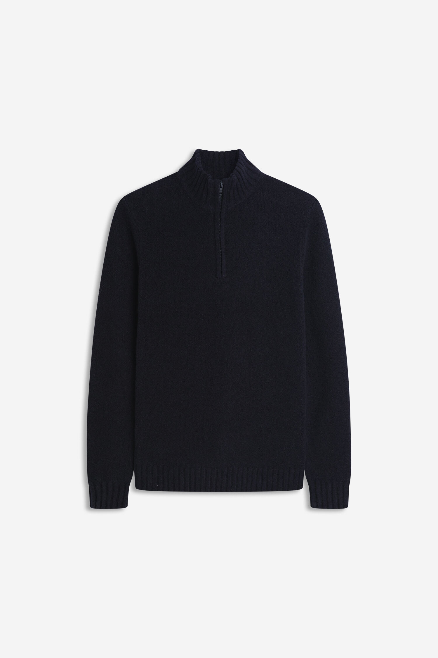 pullover, sweater, half-zip, crew neck, dunkelblau