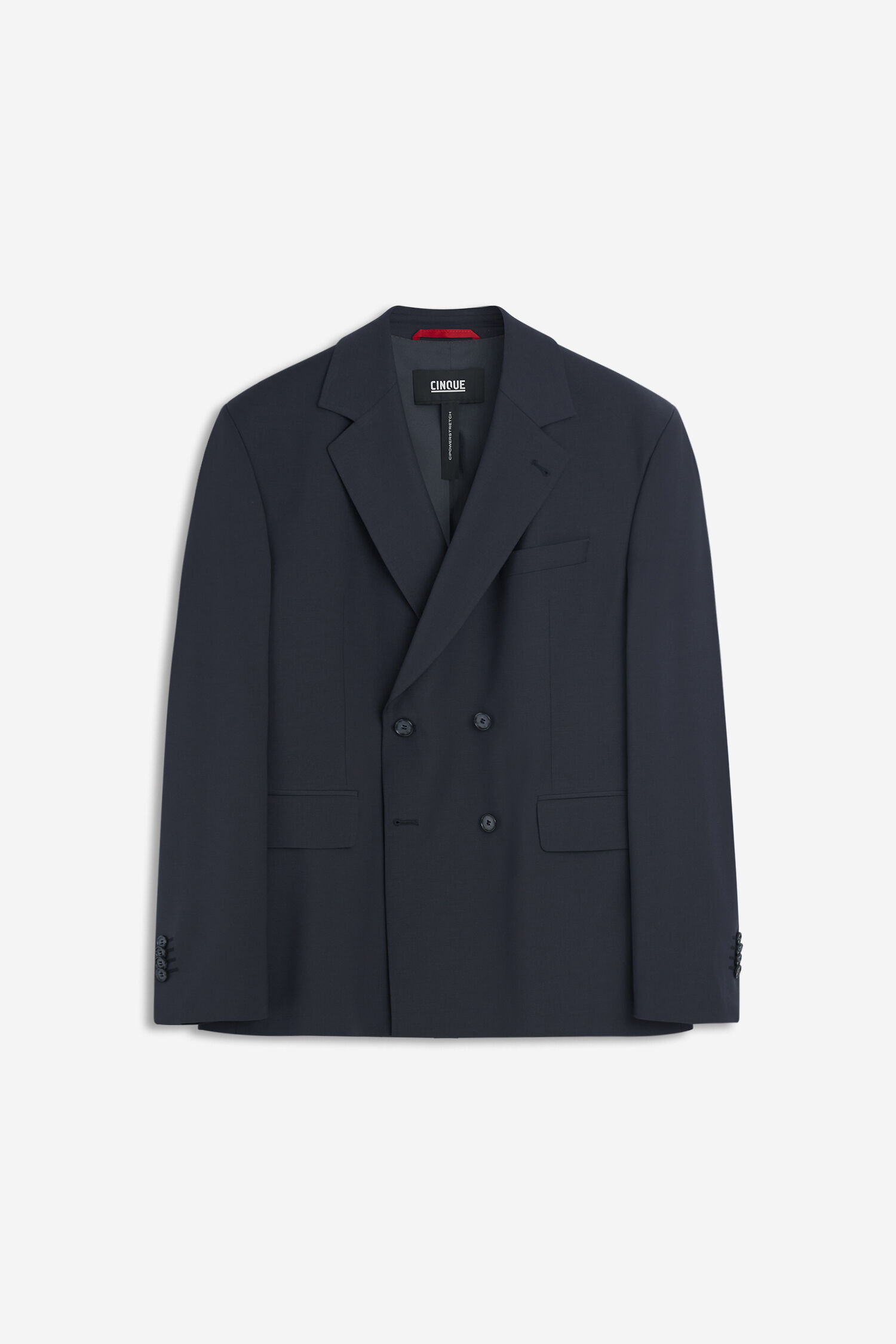 blazer, doppelreihig, marine, wollmix, tasche-schlitz