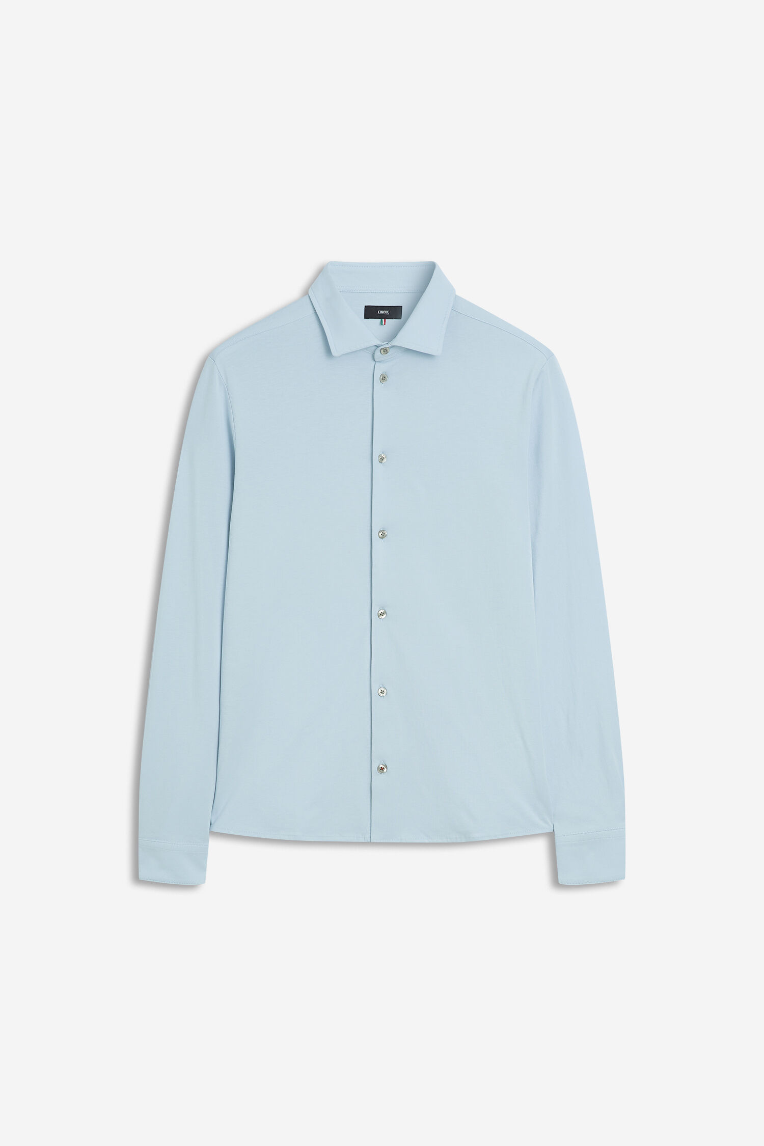 Hemd, Langarm, Kragen, Knöpfe, Himmelblau - hellblau