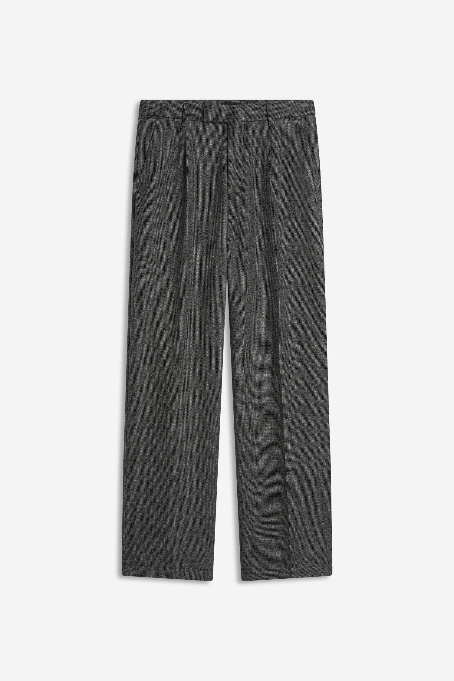 Hose, Anzughose, Grau, Baumwollmischung, Klassisch