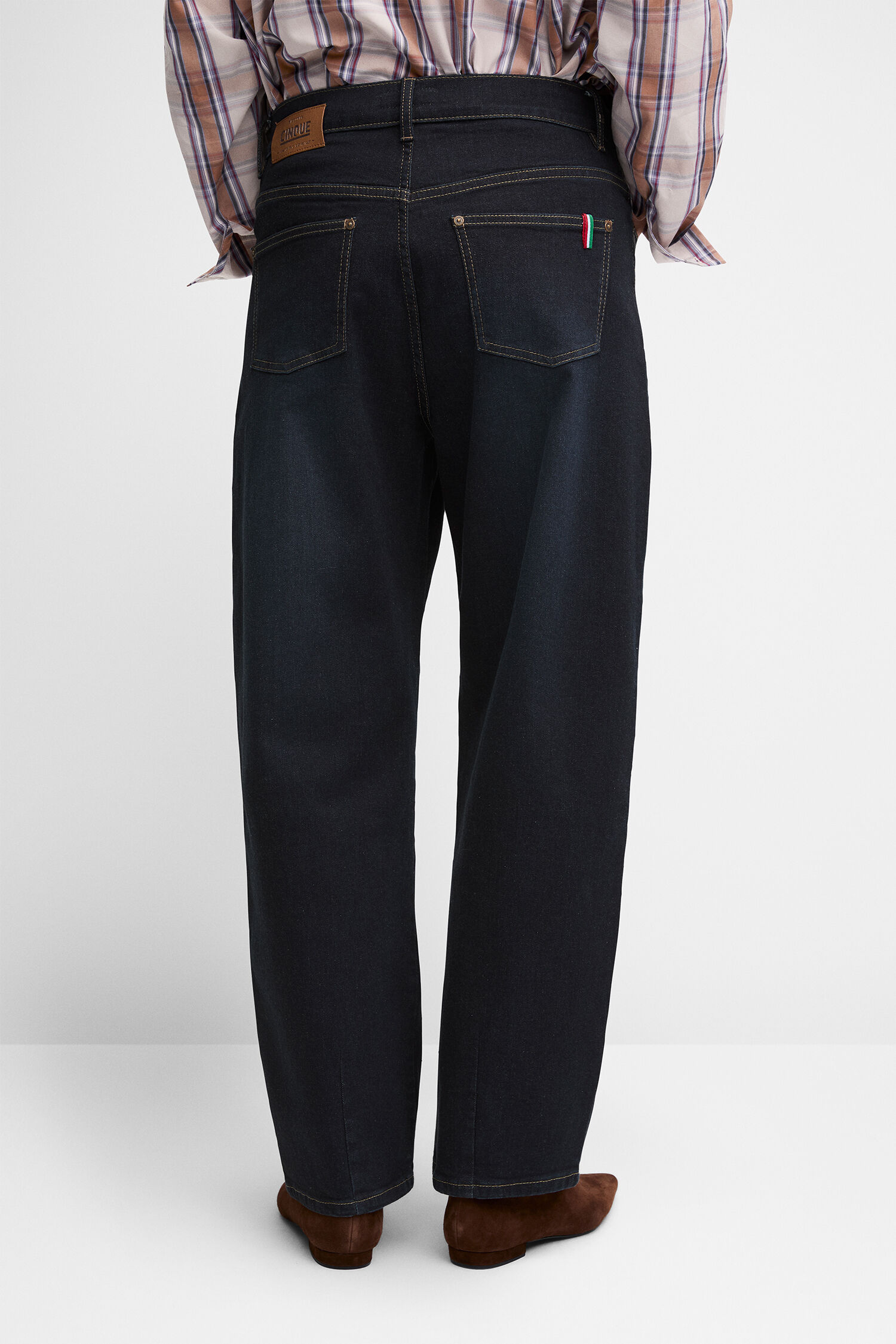 Jeans, Hose, Arbeitsjeans, Dunkelblau, Rückansicht