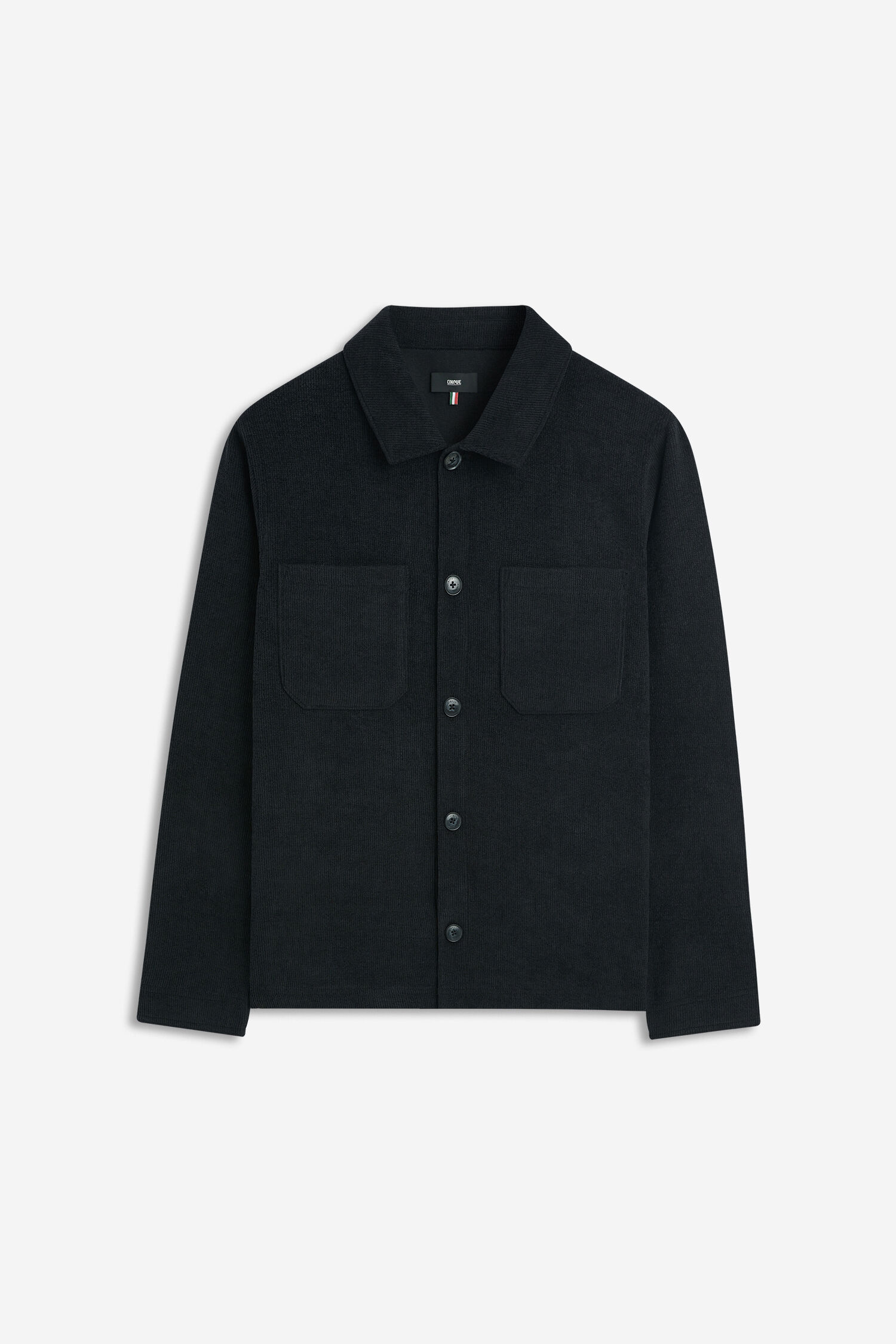 jacke, schwarz, knopfleiste, pocket
