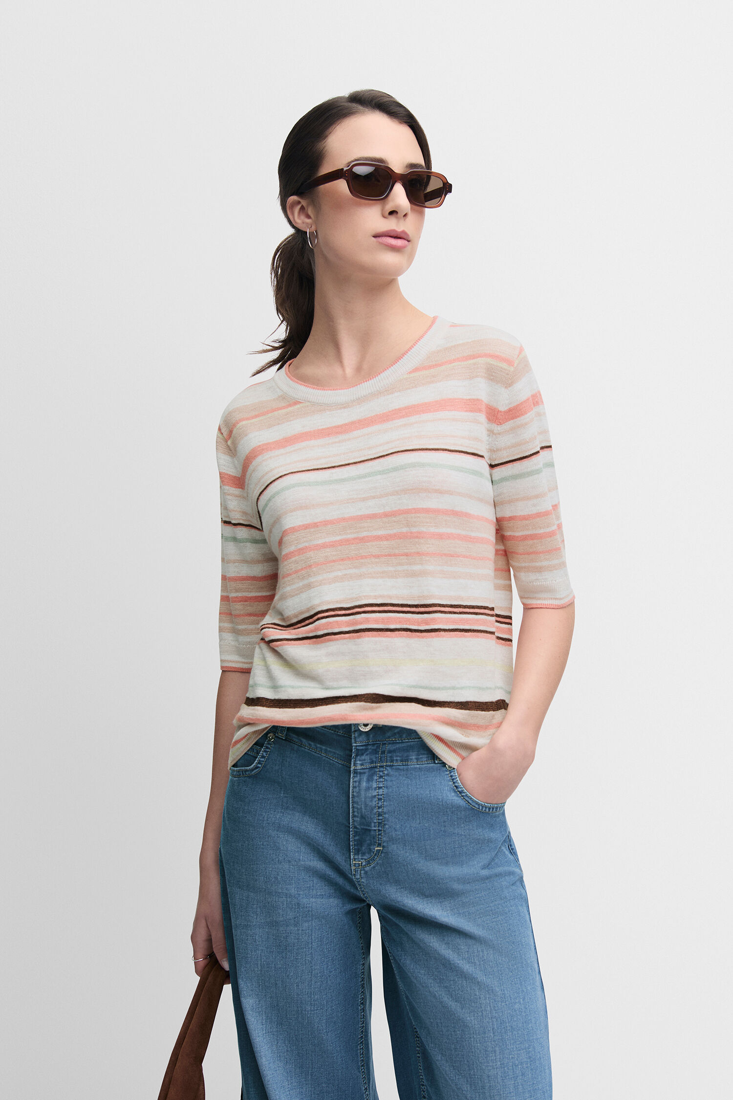 Bluse, Langarm, Sonnenbrille, Jeans, Hosen