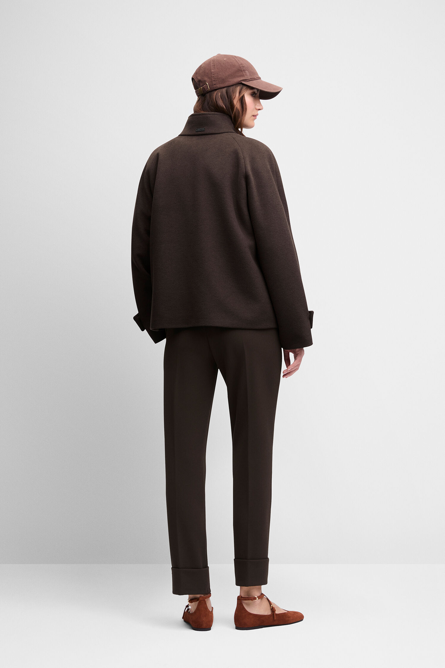 Mantel, Hose, Kappe, Braun, Unisex