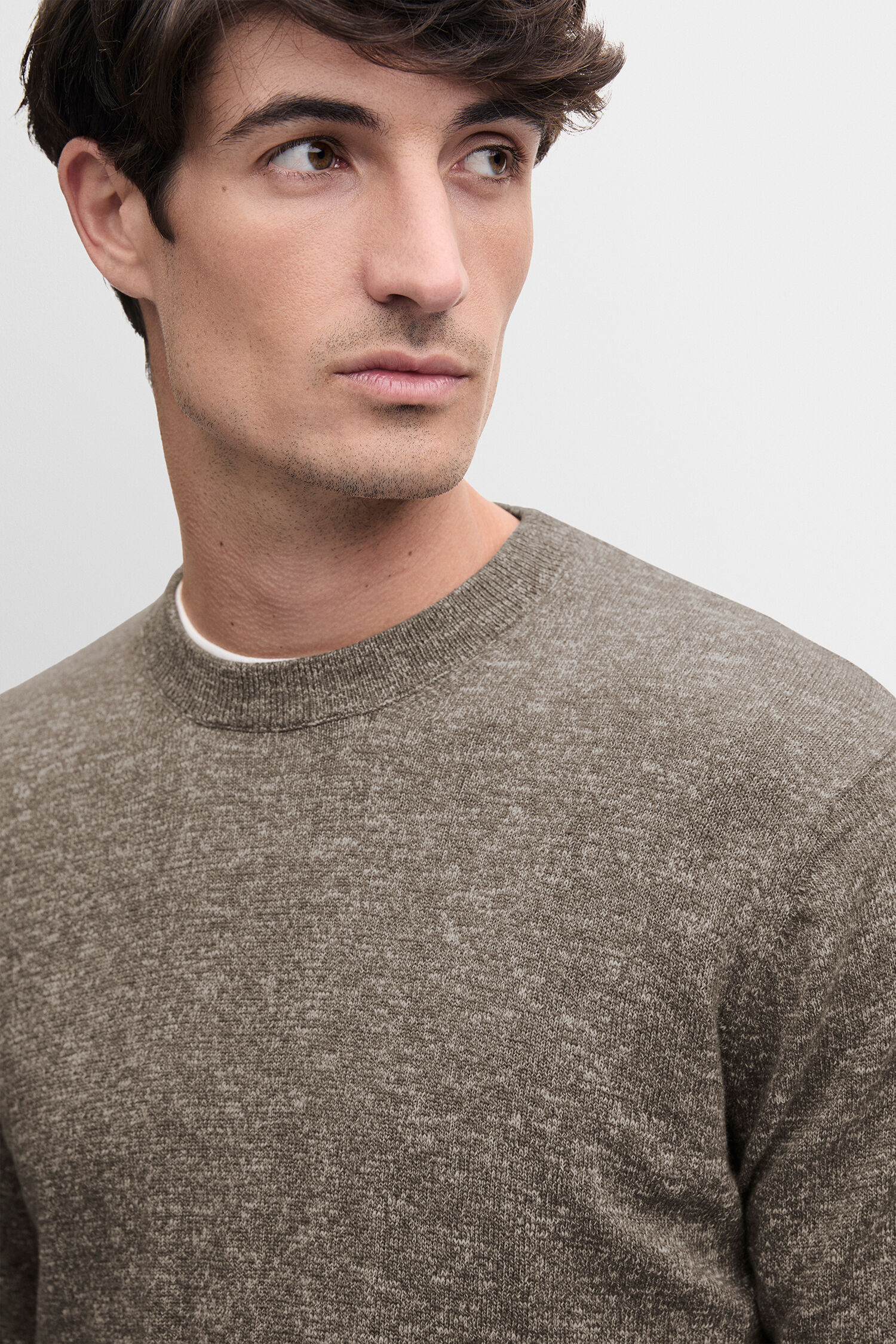 Pullover, Knitwear, Langarm, Beige, Strickpullover