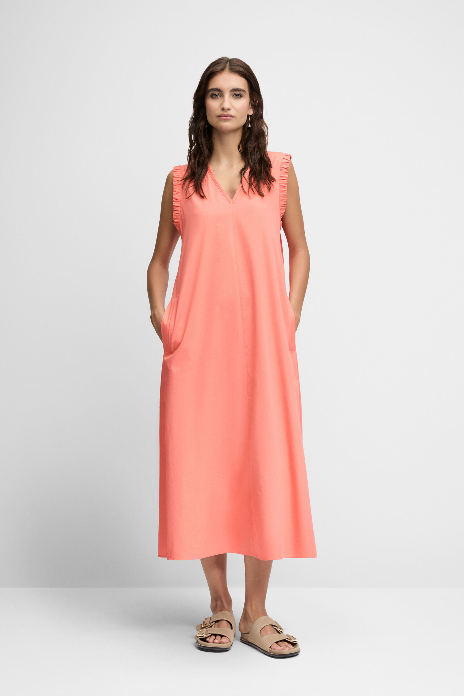 Kleid, Abendkleid, Formelle Kleidung, Person, Sandale - orange