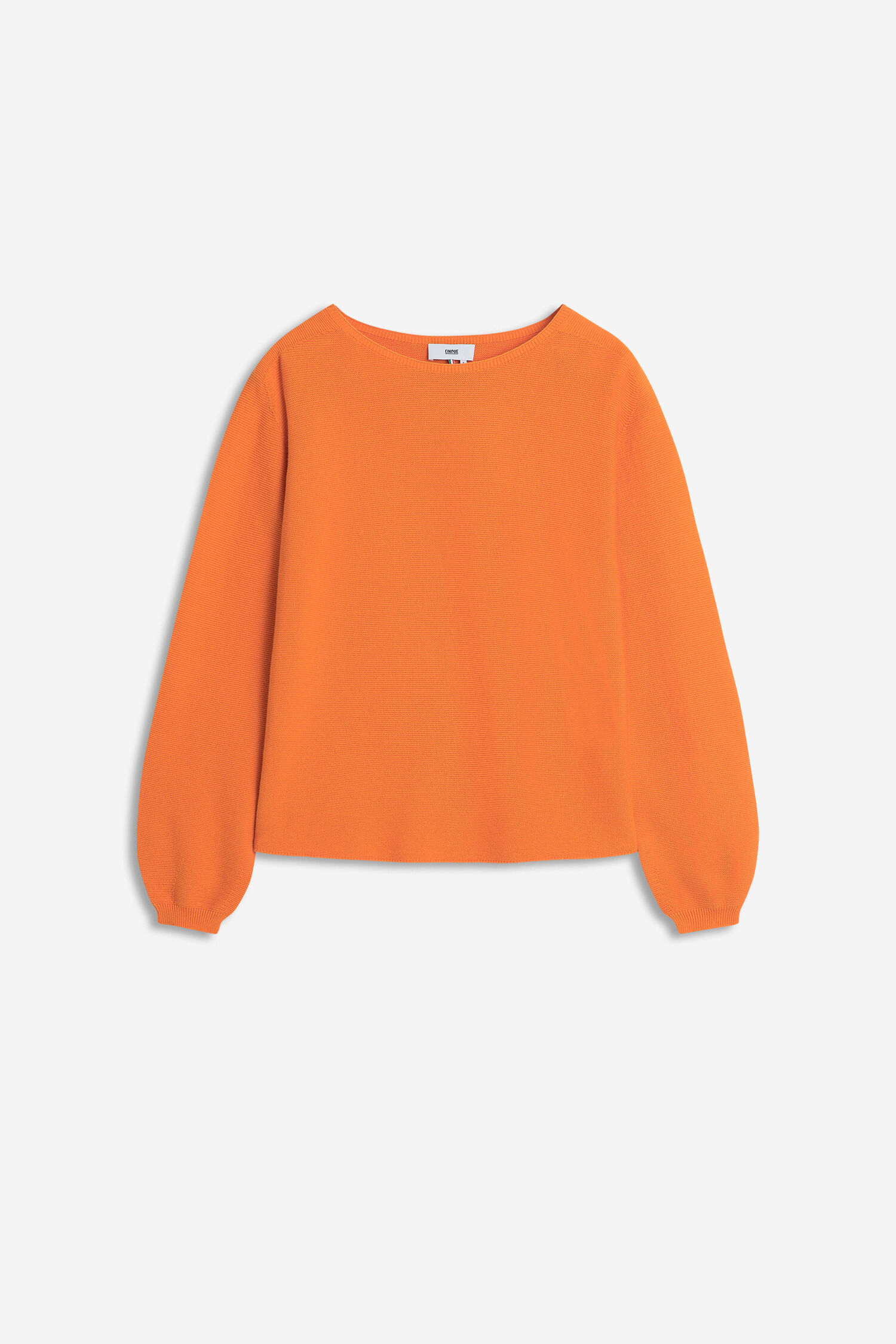 orangees Oberteil, Pullover, Langarm, Strick, uni