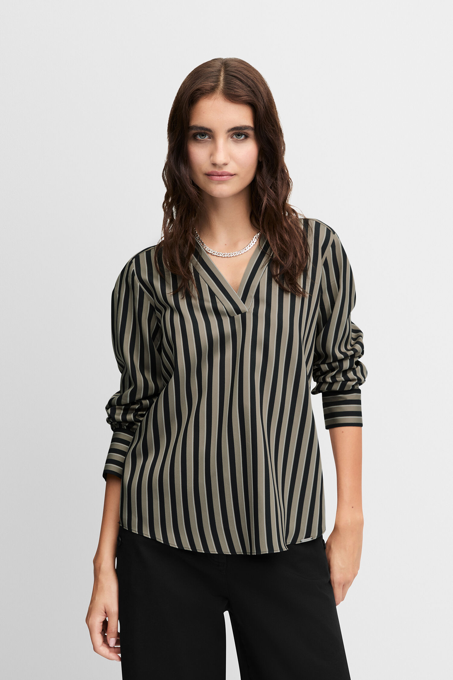 Bluse, Hemd, Langarm, Person, Frau