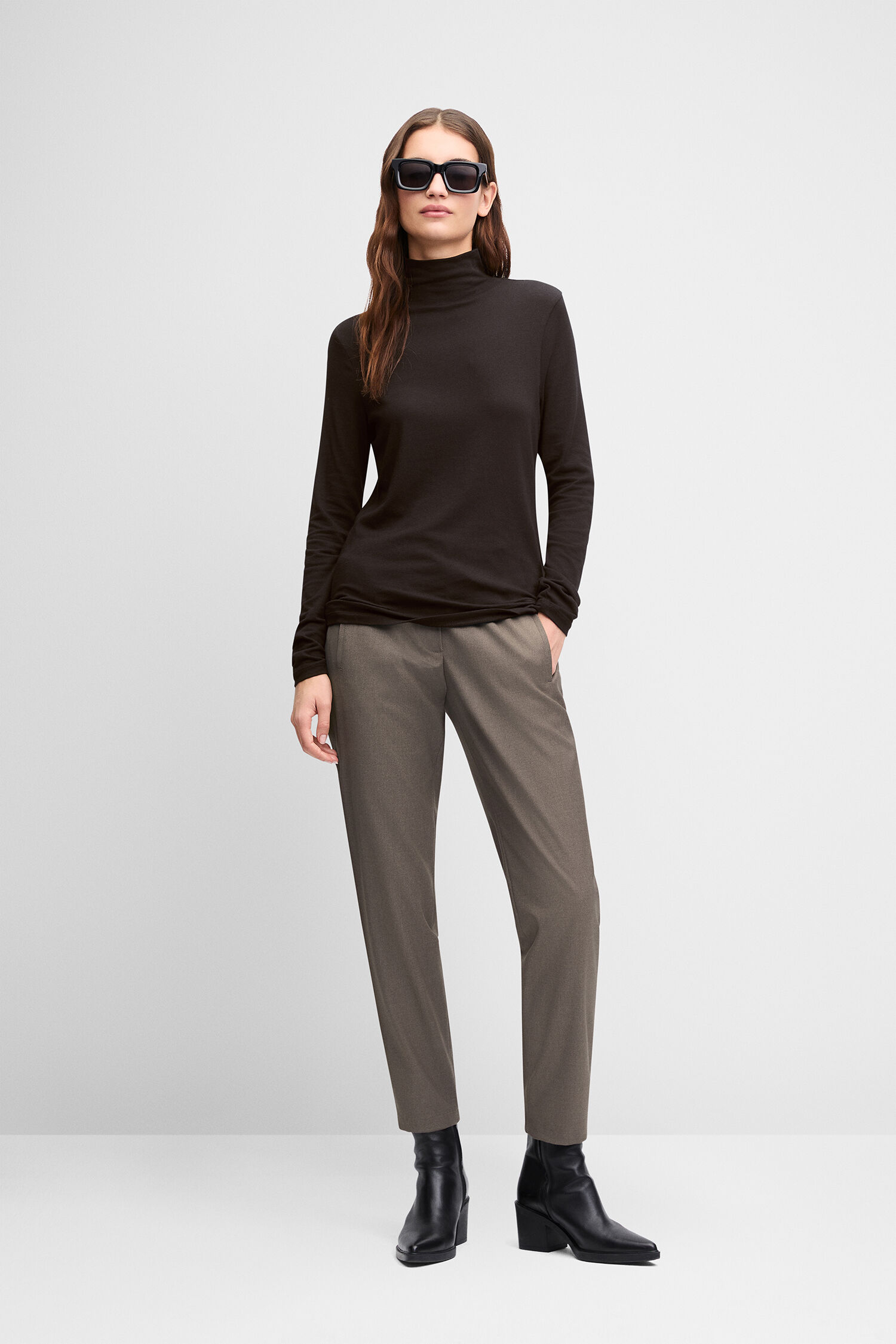 turtleneck, longsleeve, schwarz, pullover, hose