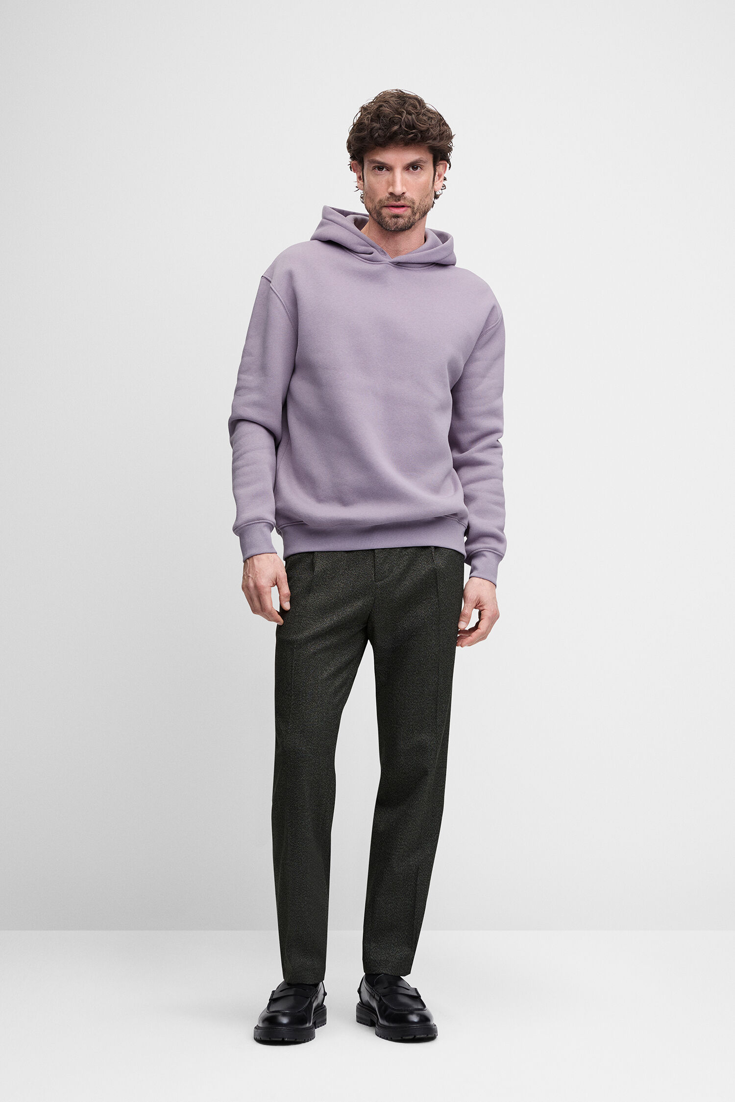 Hoodie, Lila, Pullover, Casual, Hose
