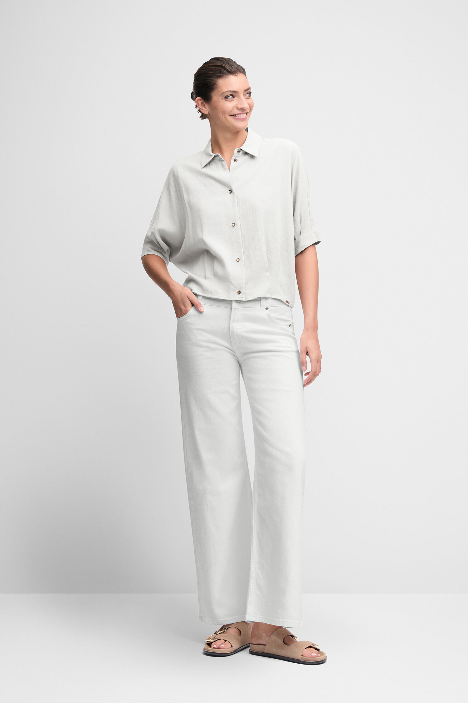 Bluse, Hemd, Leinen, Hosen, Person