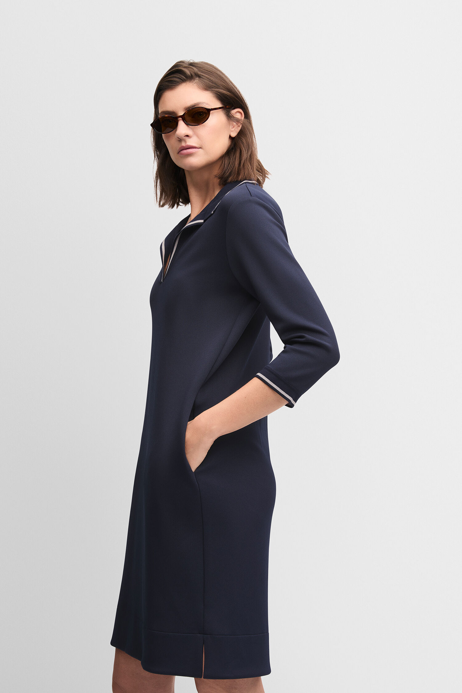 Langarm, Kleid, Sonnenbrille, Mantel, Person