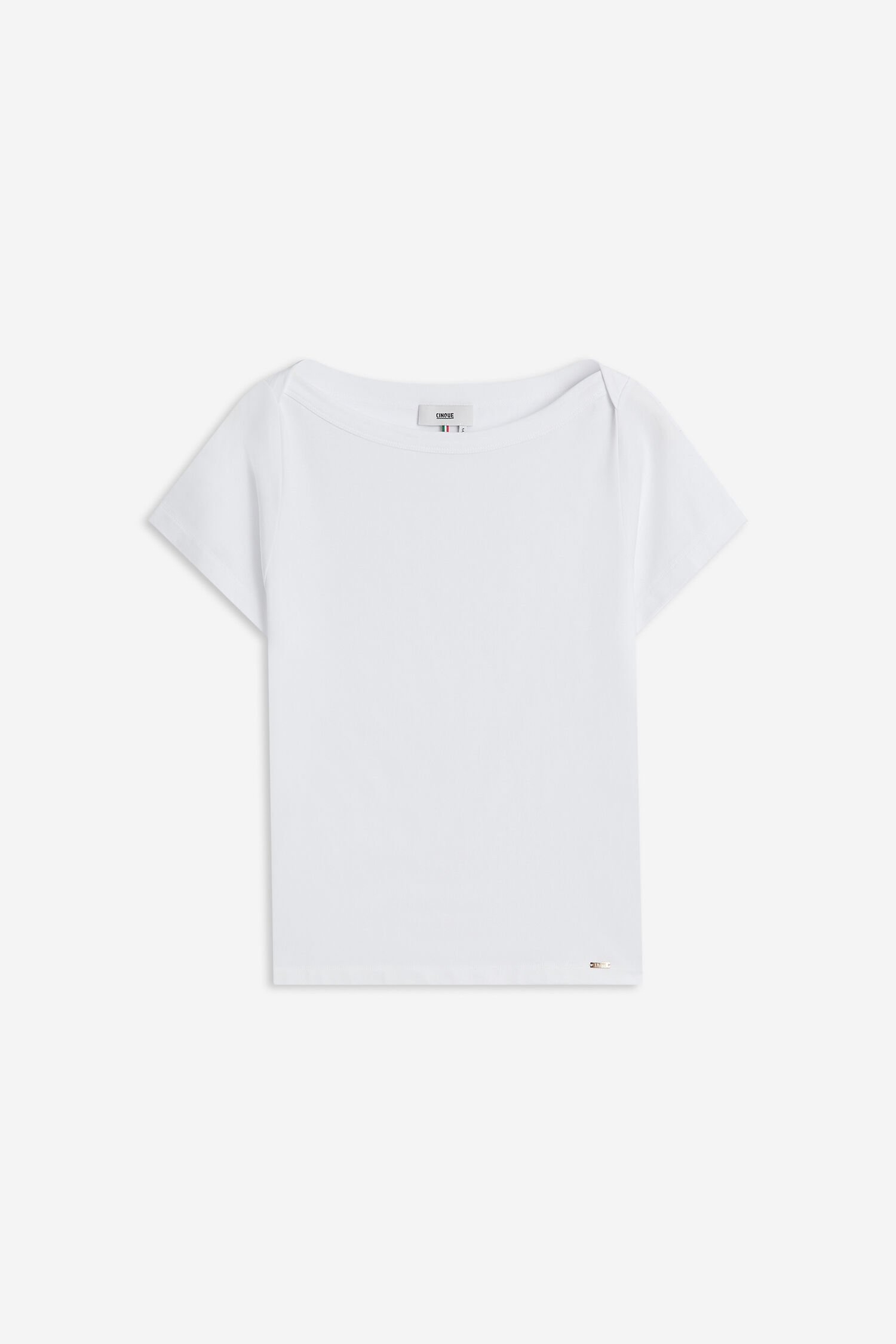 T-shirt, Weiß, Kurzarm, Rundhals, Basisoberteil