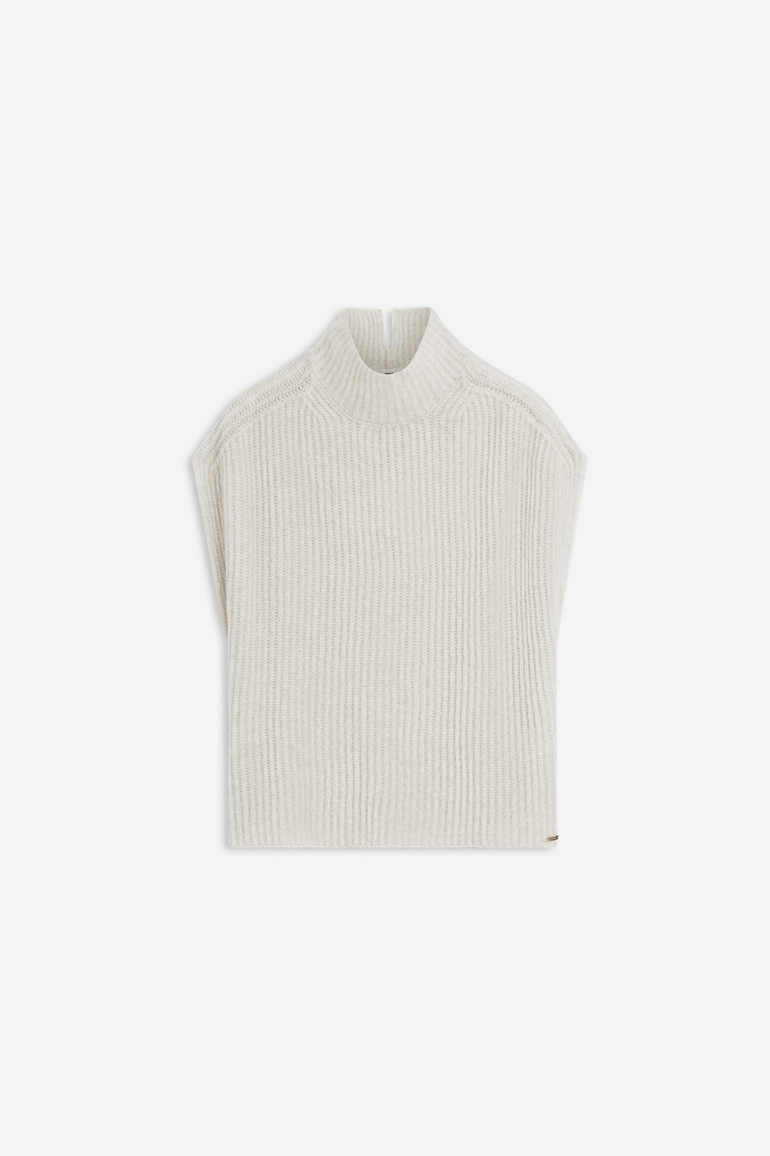 strickpullover, rollkragen, kissenstrick, beige, weste