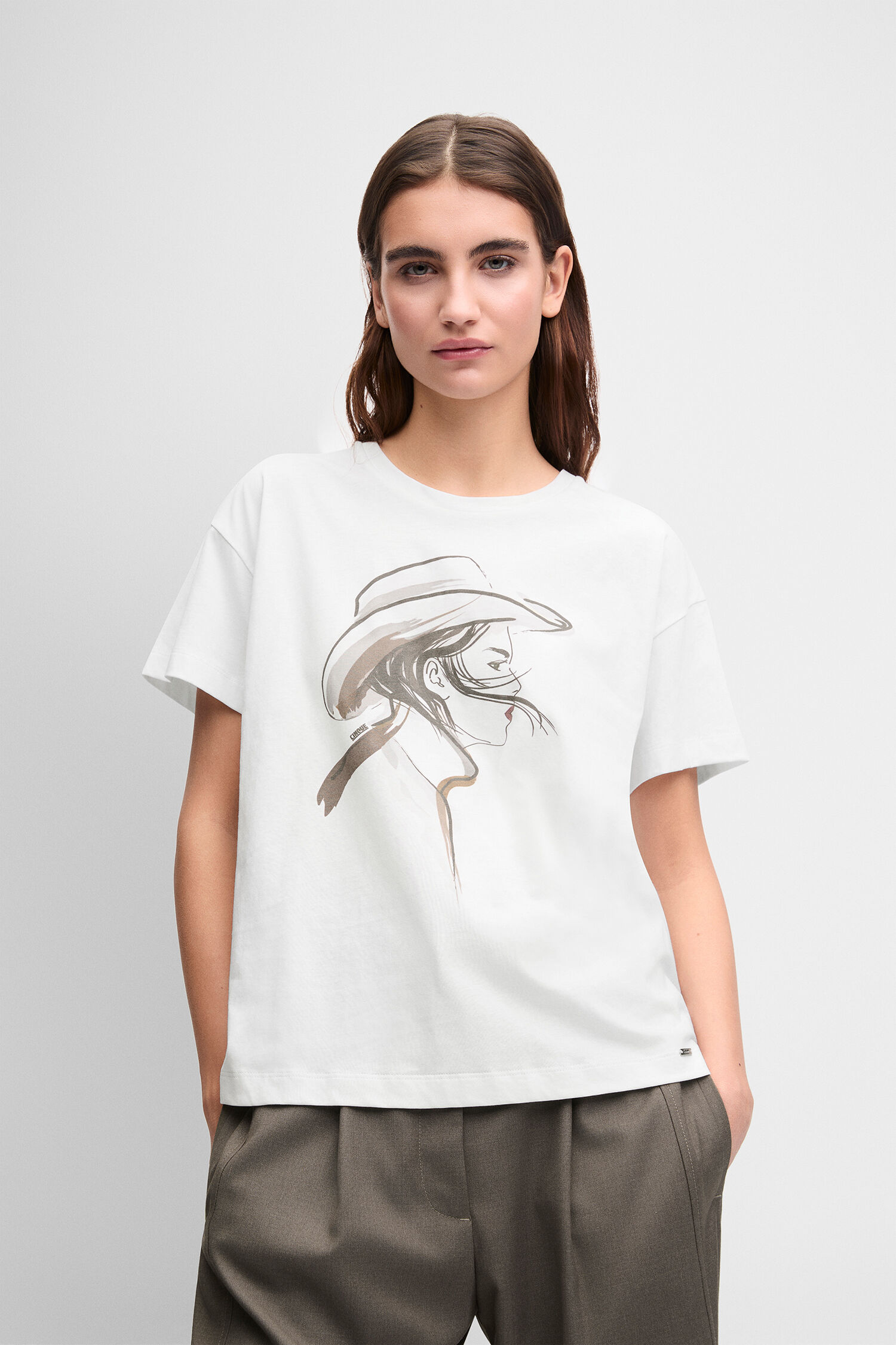 T-Shirt, Graphic tee, Kurzarm, Weiß, Unisex