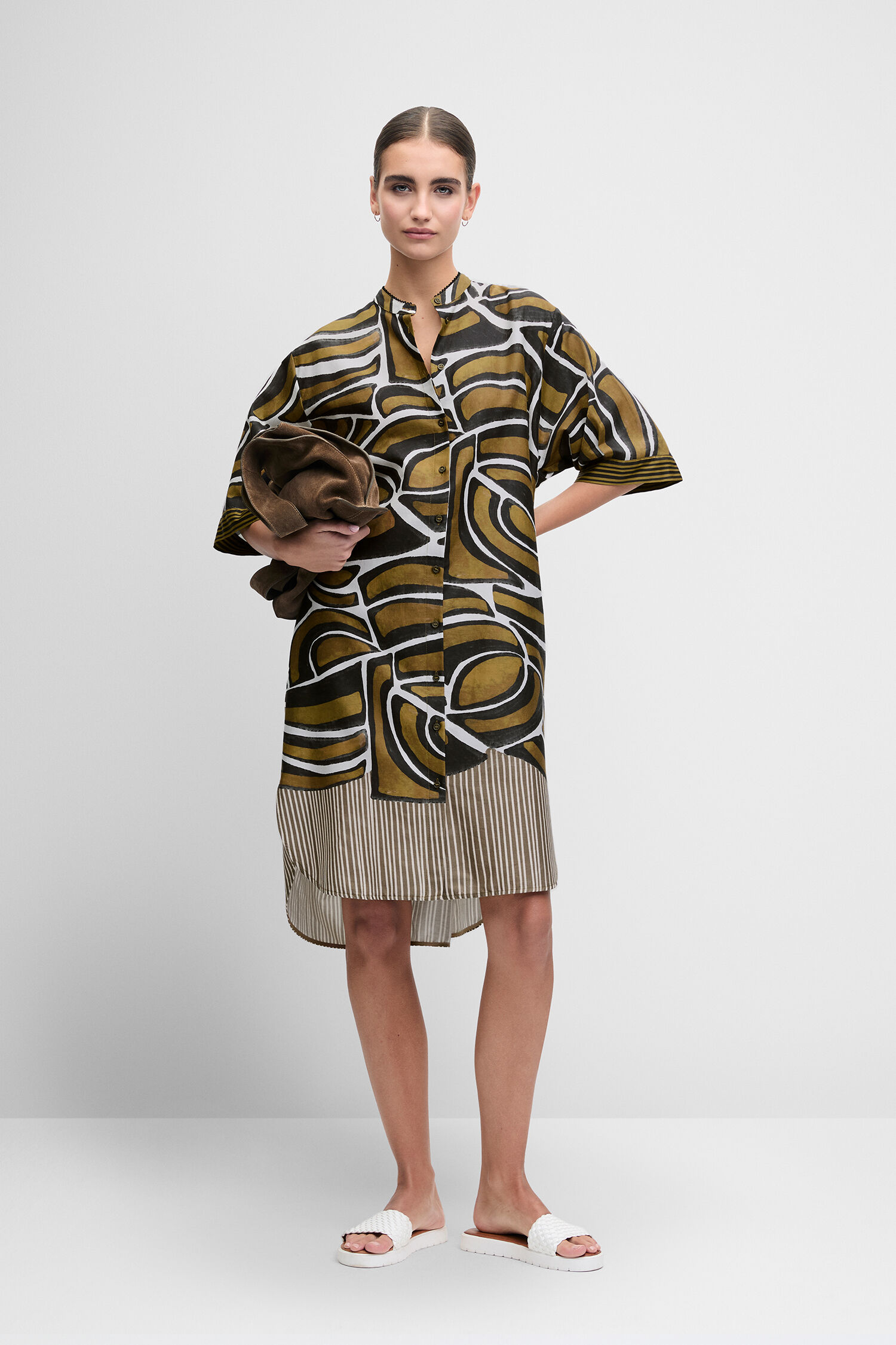 kimono, kimonokleid, geometrischer muster, meergrün, strickdetails