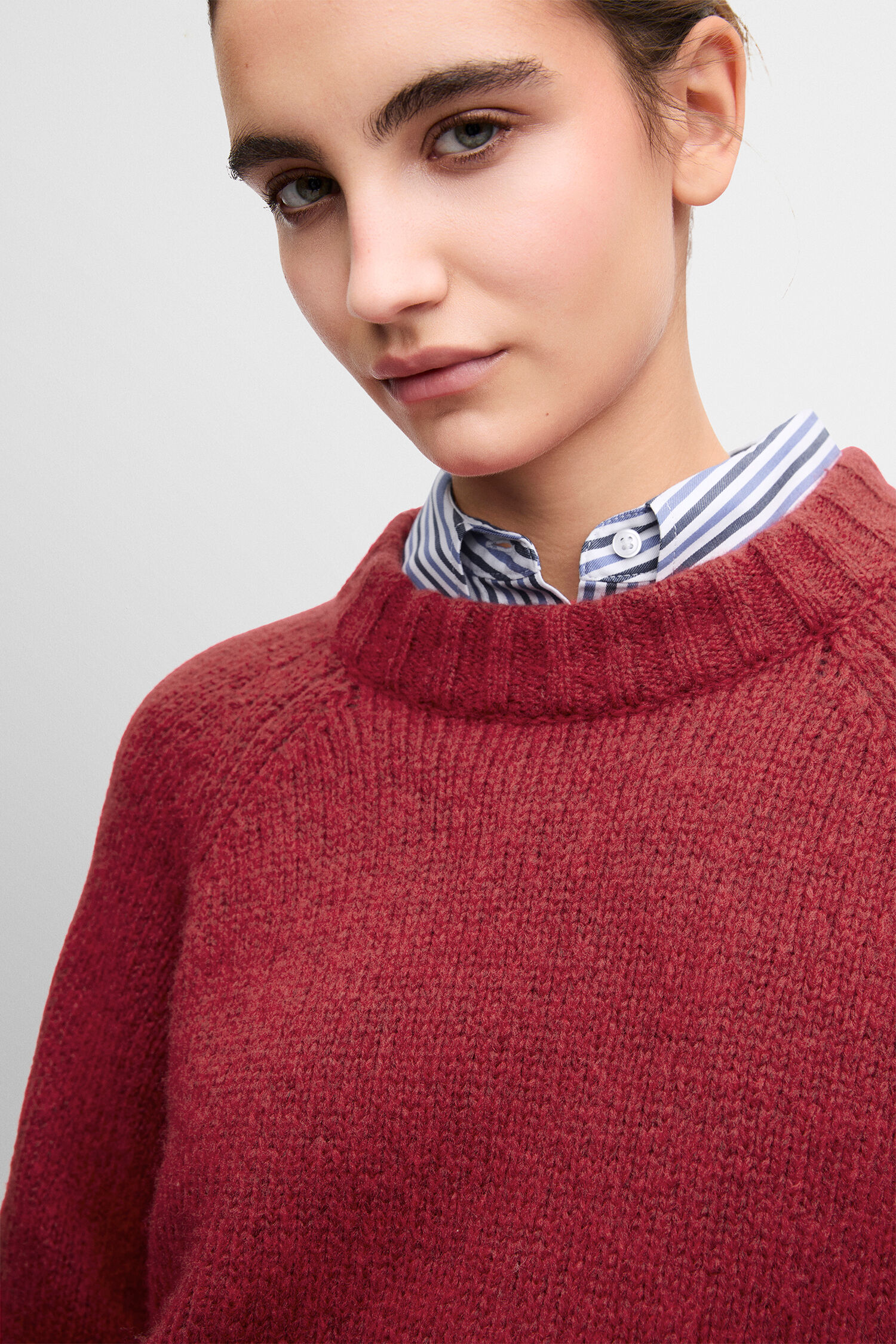 Strickpullover, Rot, Pullover, Kragen?, Oversized