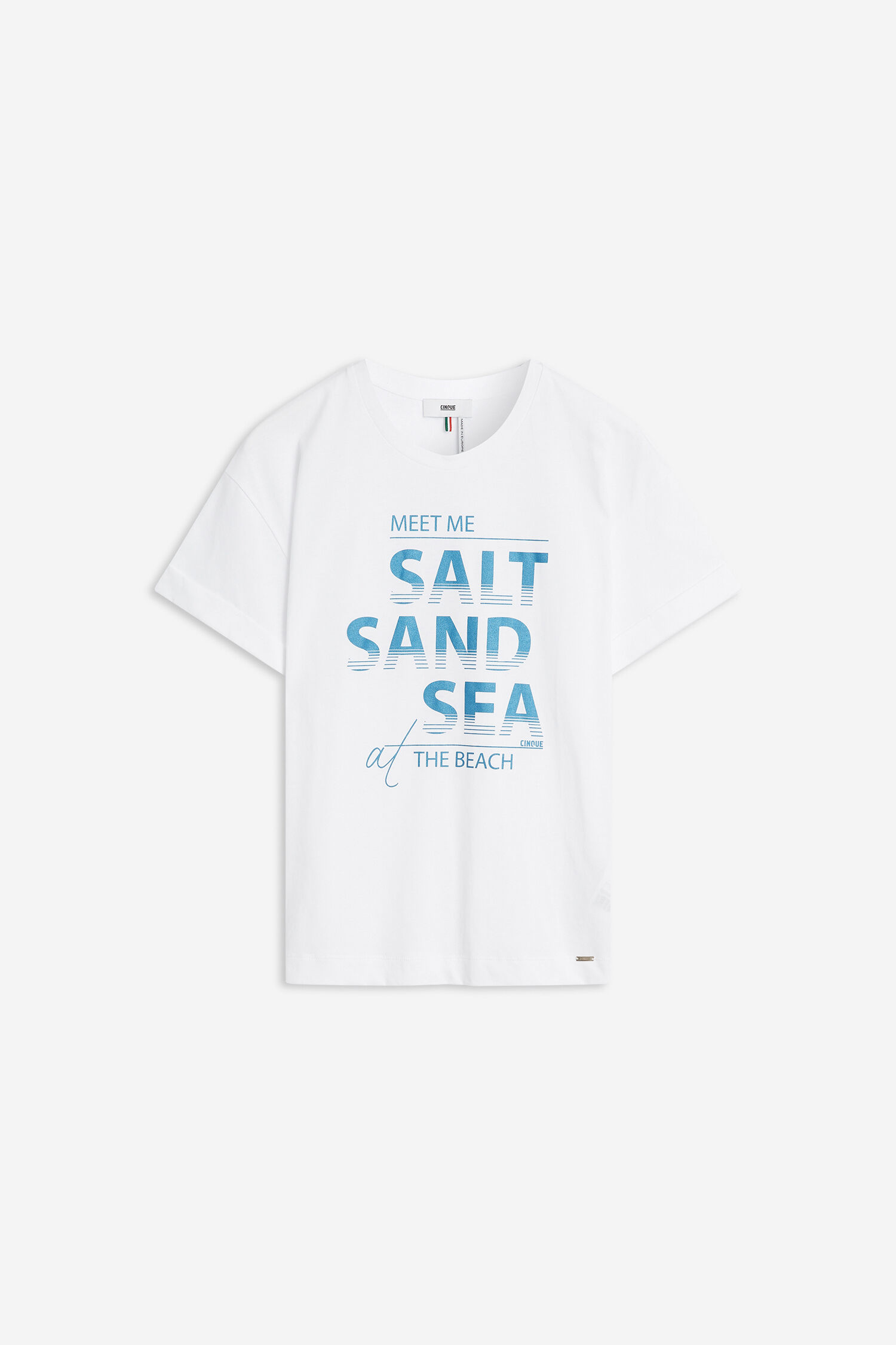 t-shirt, weiß, graphic, blau, druck