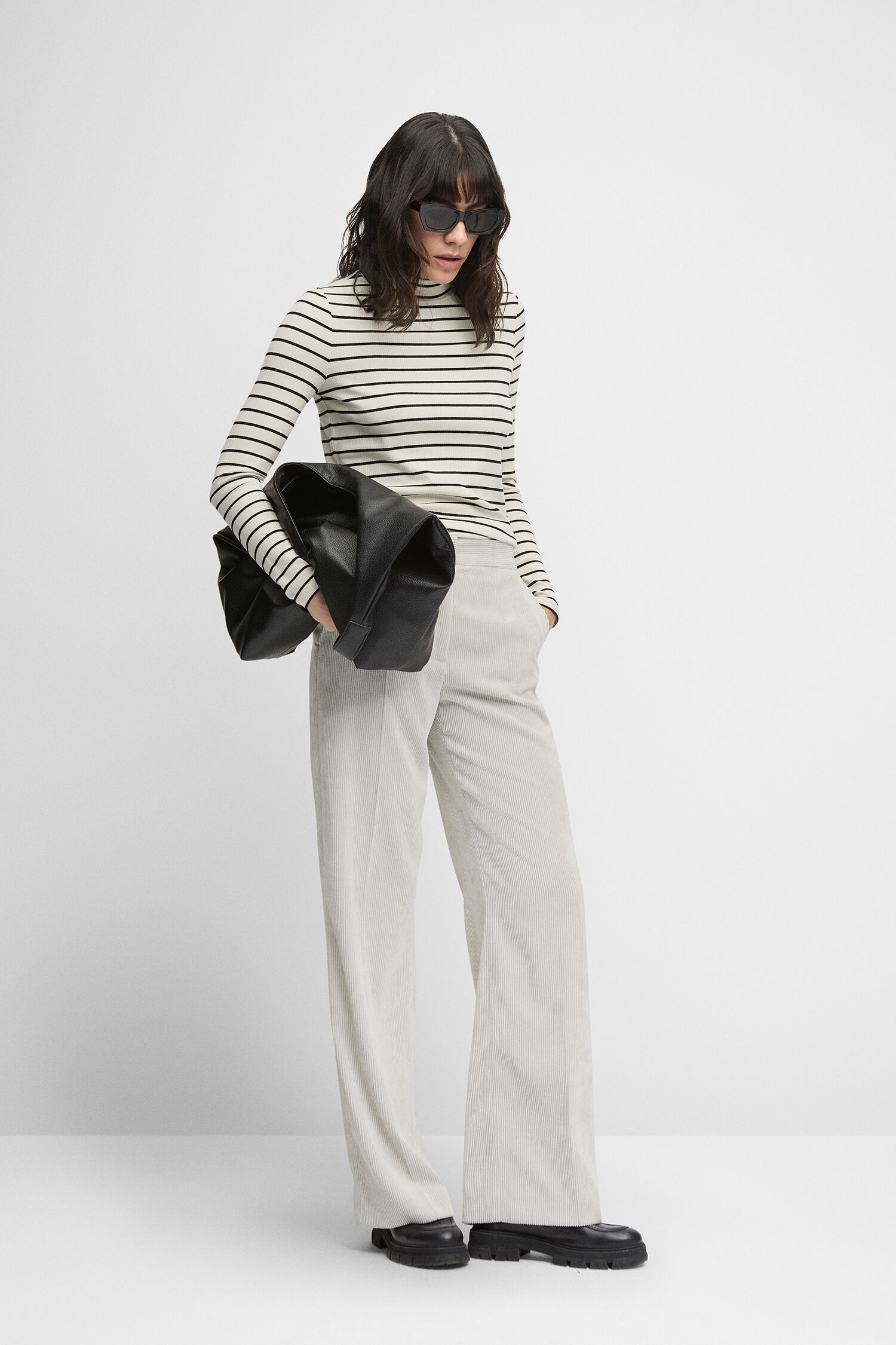 Hosen, Langarm, Bluse, Person, Frau
