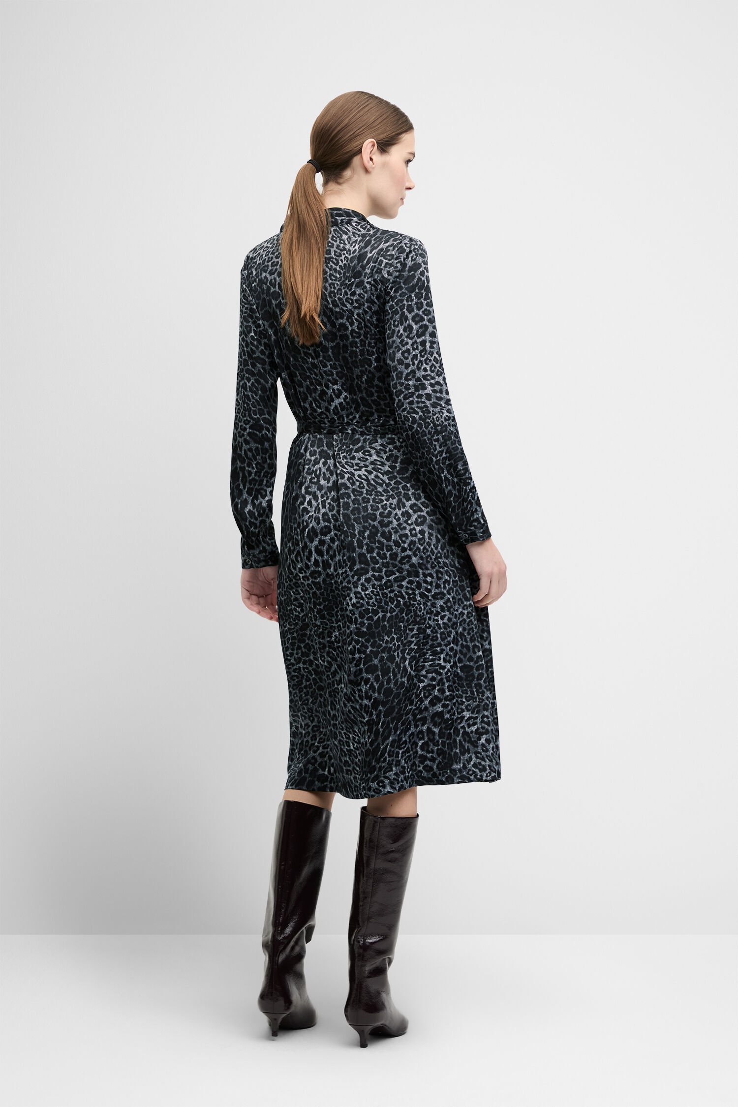 Langarm, Mantel, Kleid, Person, Schuh