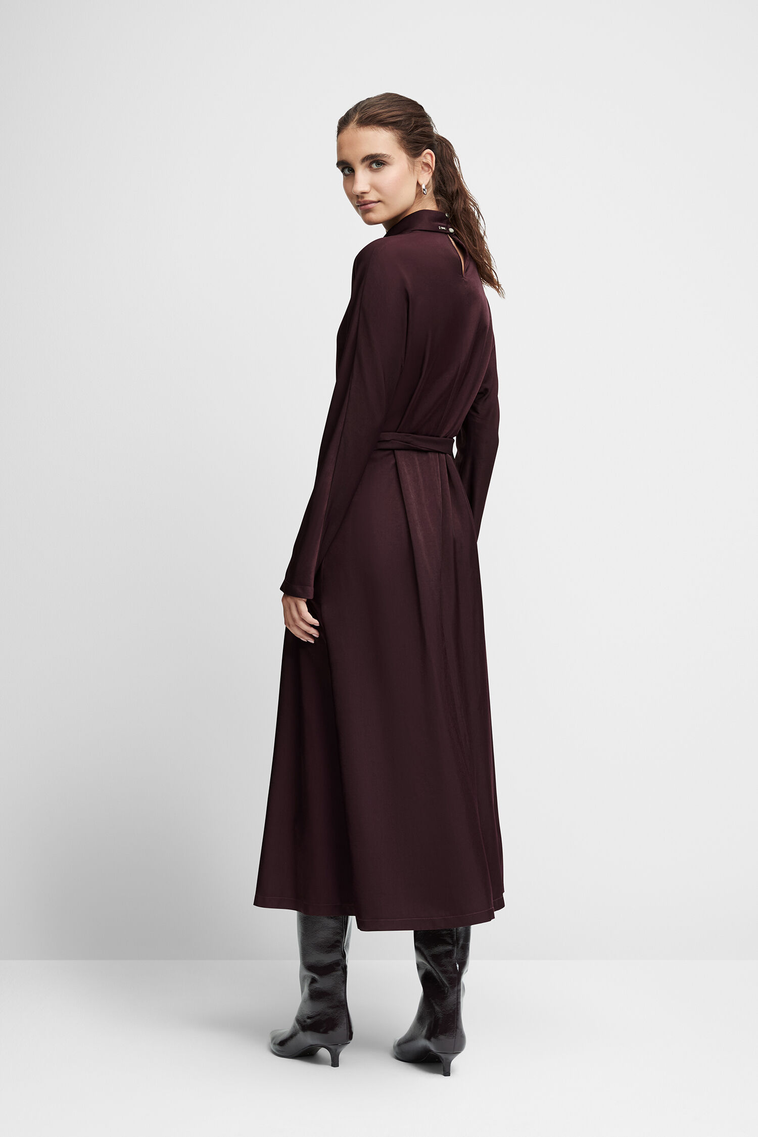 Langarm, Mantel, Kleid, Modisch, Person