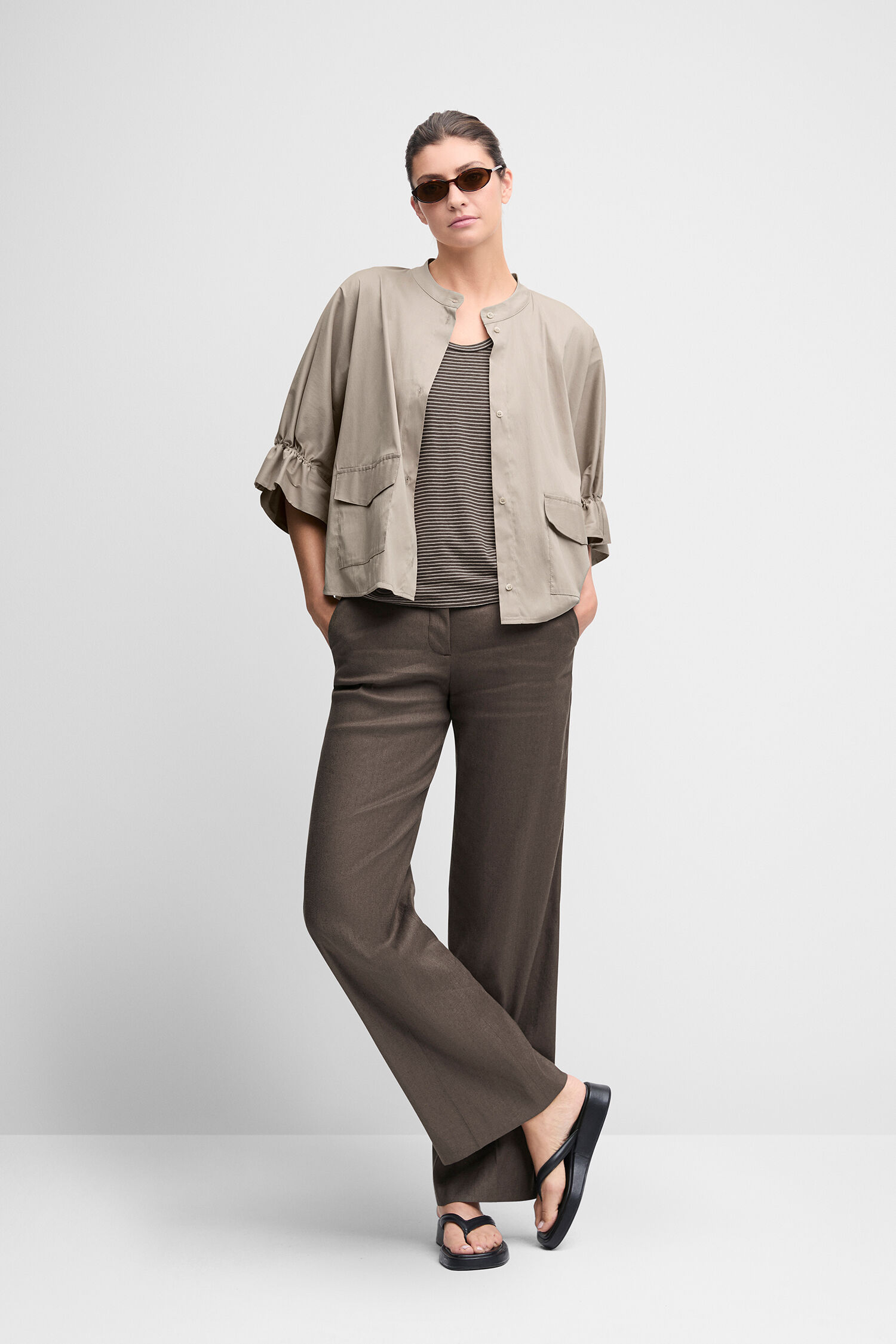 Bluse, Leinen, Hosen, Hemd, Person