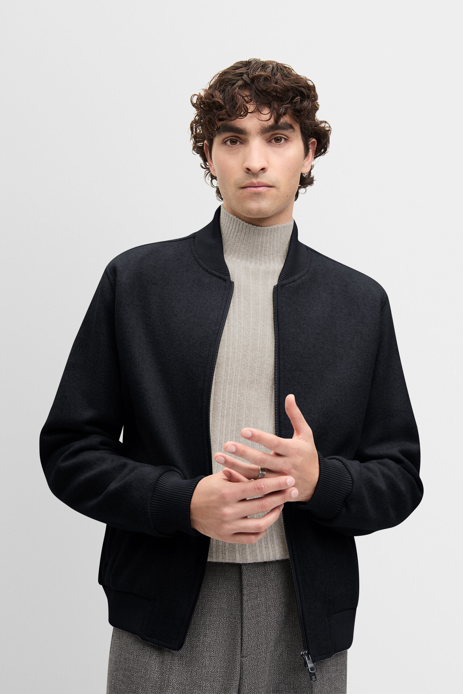 Mantel, Jacke, Blazer, Mann, Person - dunkelblau