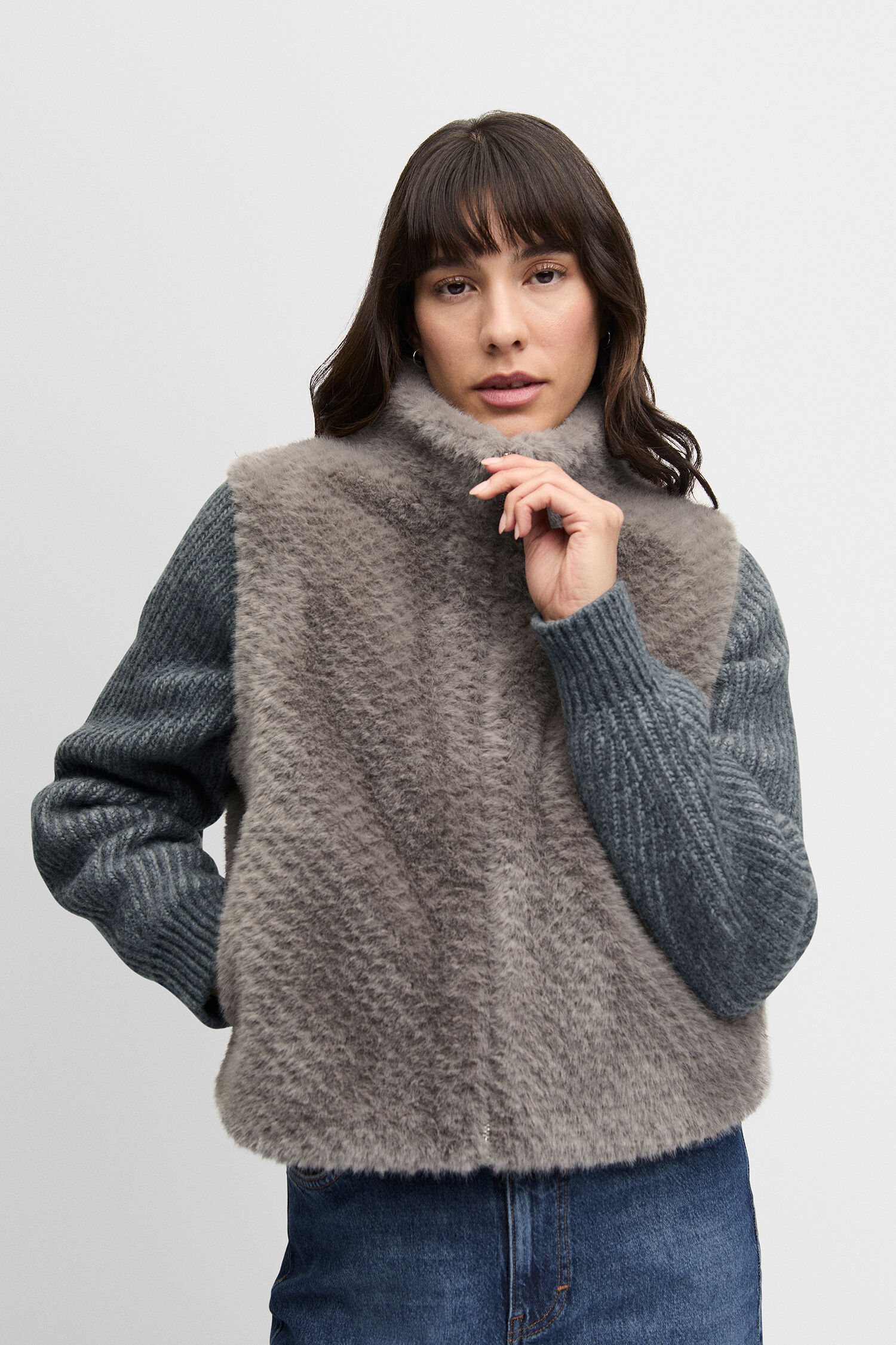 Bekleidung, Strickwaren, Pullover, Mantel
