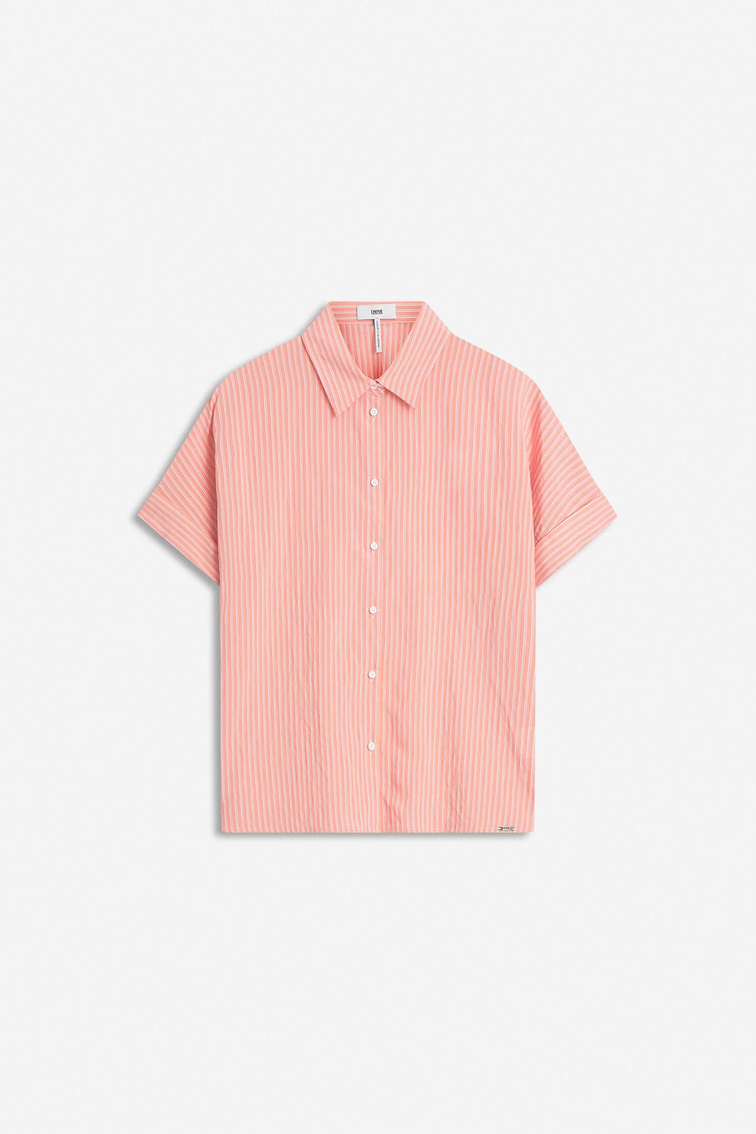 Oberteil, Hemd, Gestreift, Kurzarm, Kragen