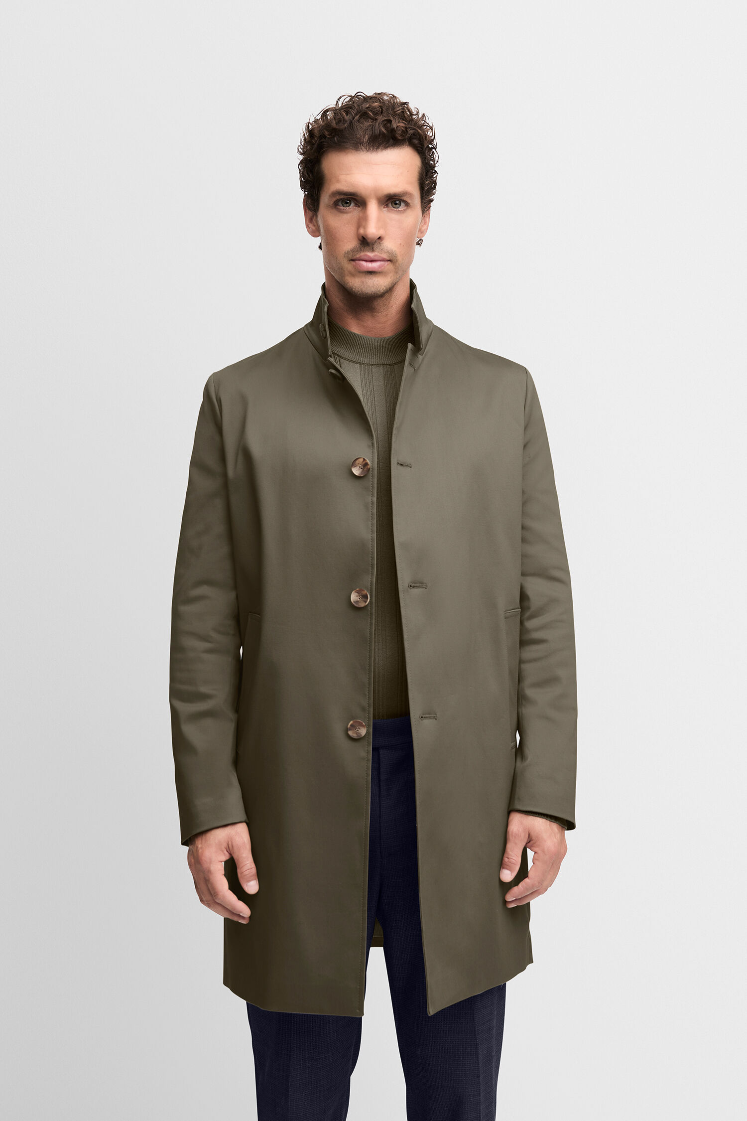 Bekleidung, Mantel - oliv