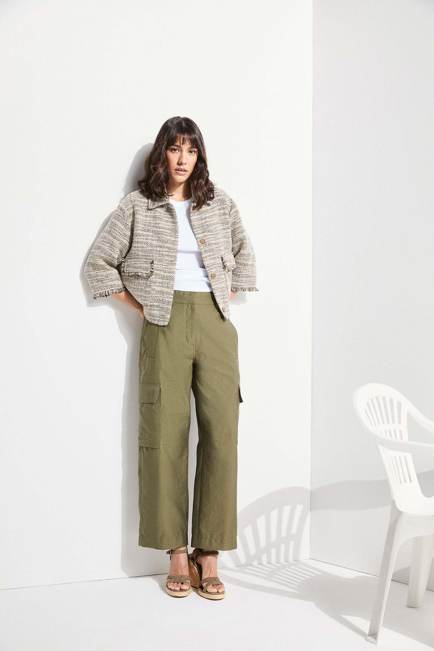 Hosen, Mantel, Pullover, Person, Frau