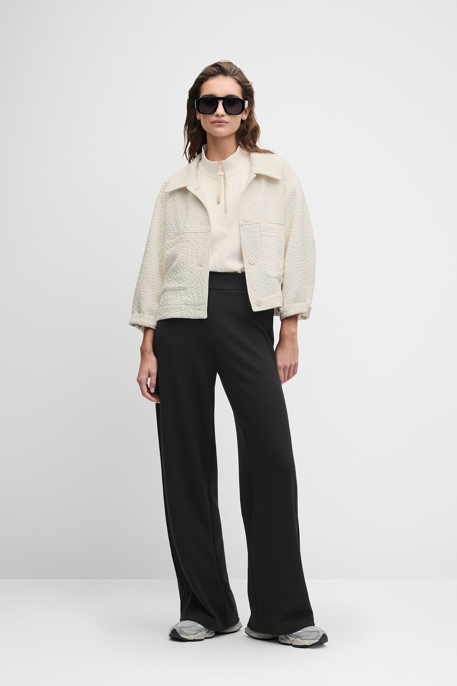 Jacke, Quilted, Beige, Oversized, Lagenlook