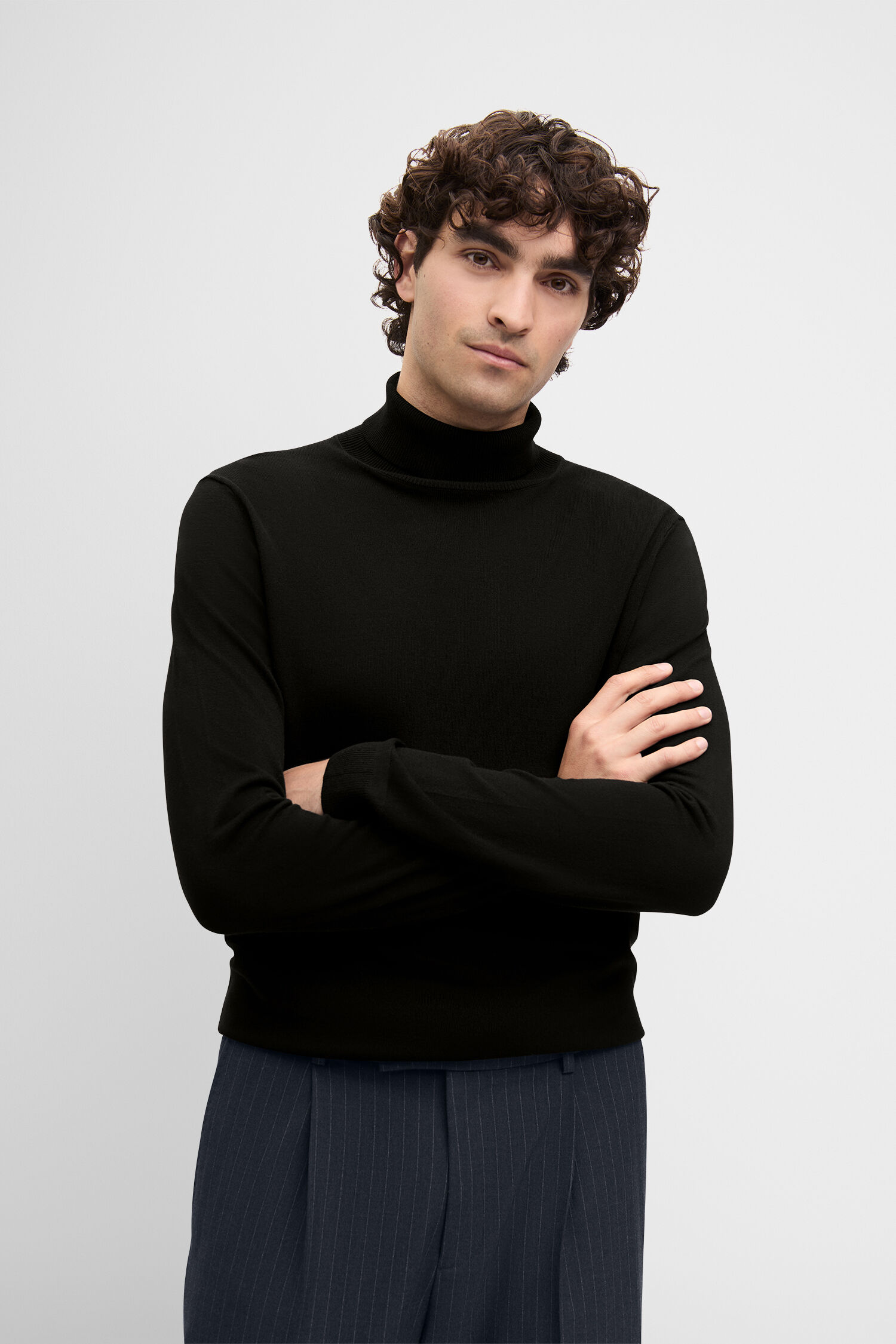 Langarm, Ärmel, Pullover, Mann, Person - schwarz