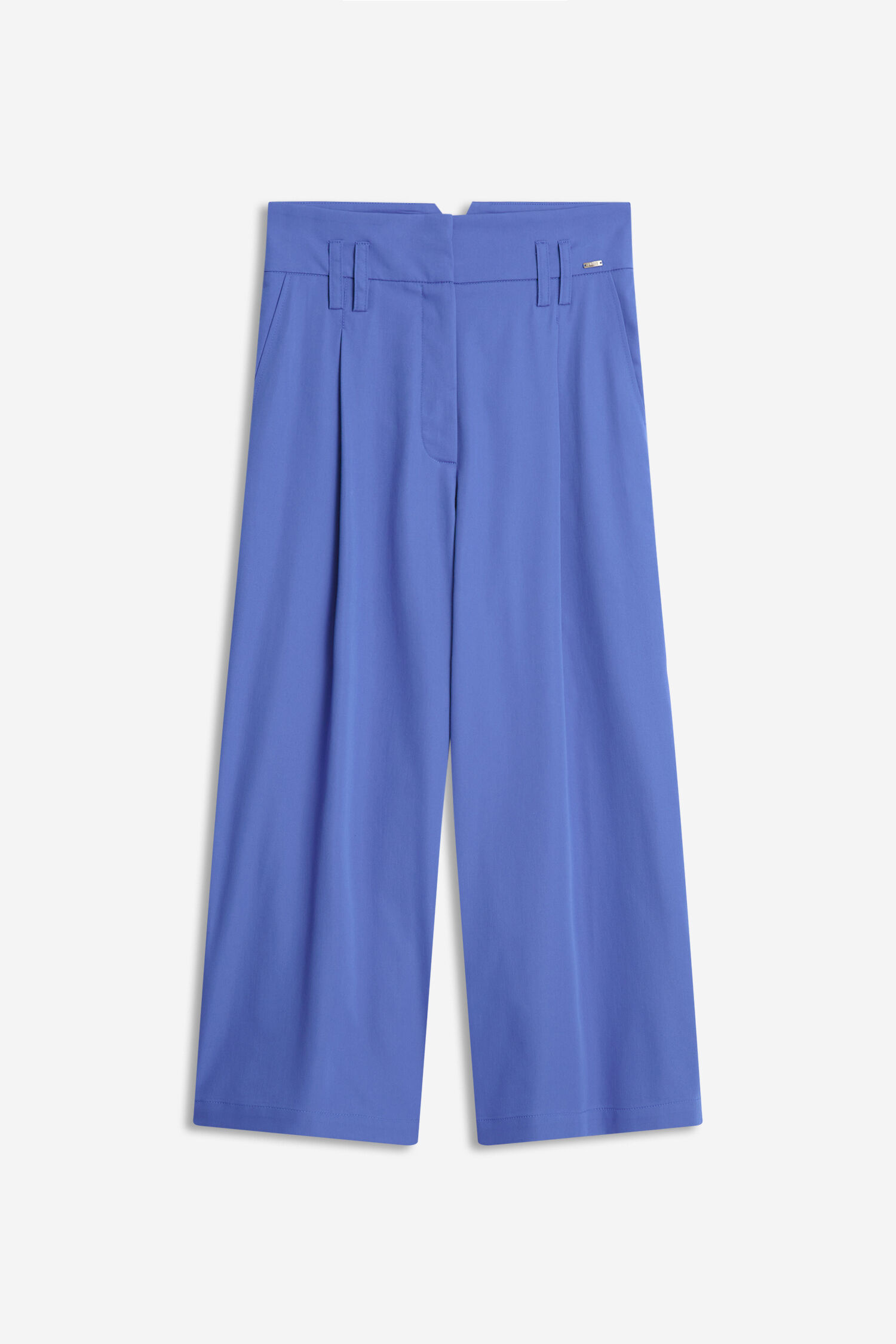 hose, palazzo, lilienblau, breit, gürtelösenvert