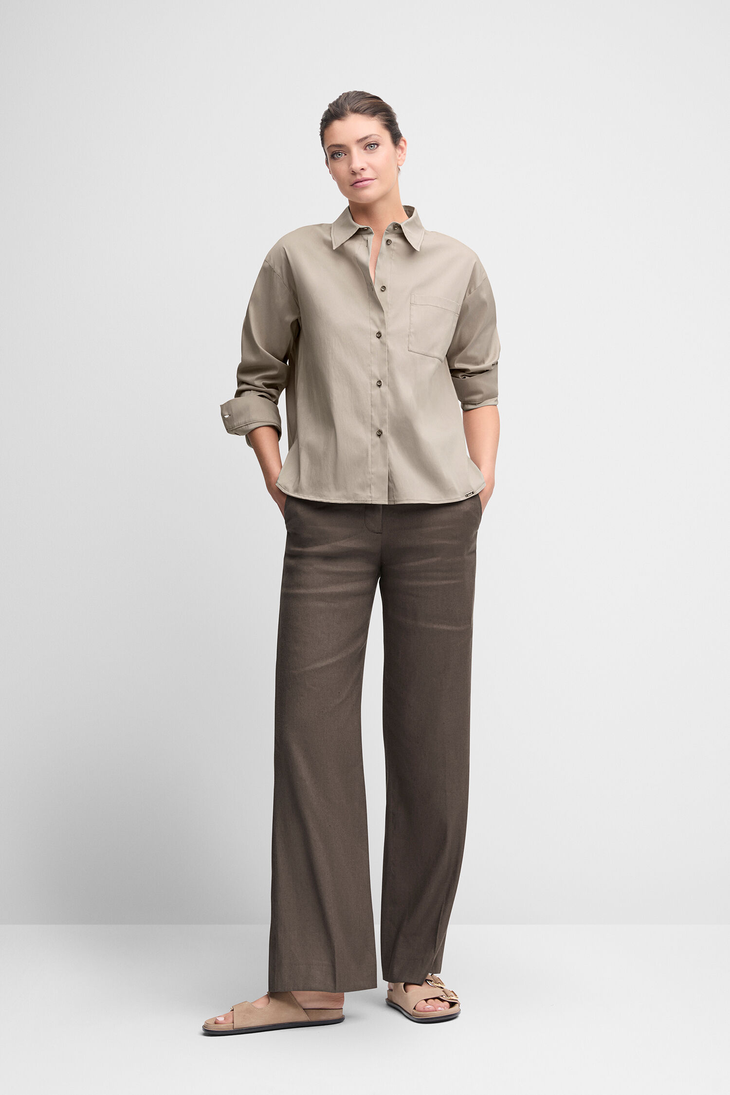 Hemd, Leinen, Bluse, Hosen, Person