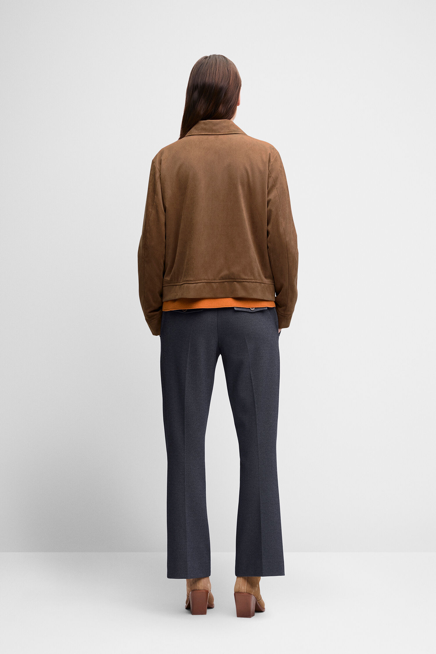 jacke, braun, Suede, Hose, stiefel?