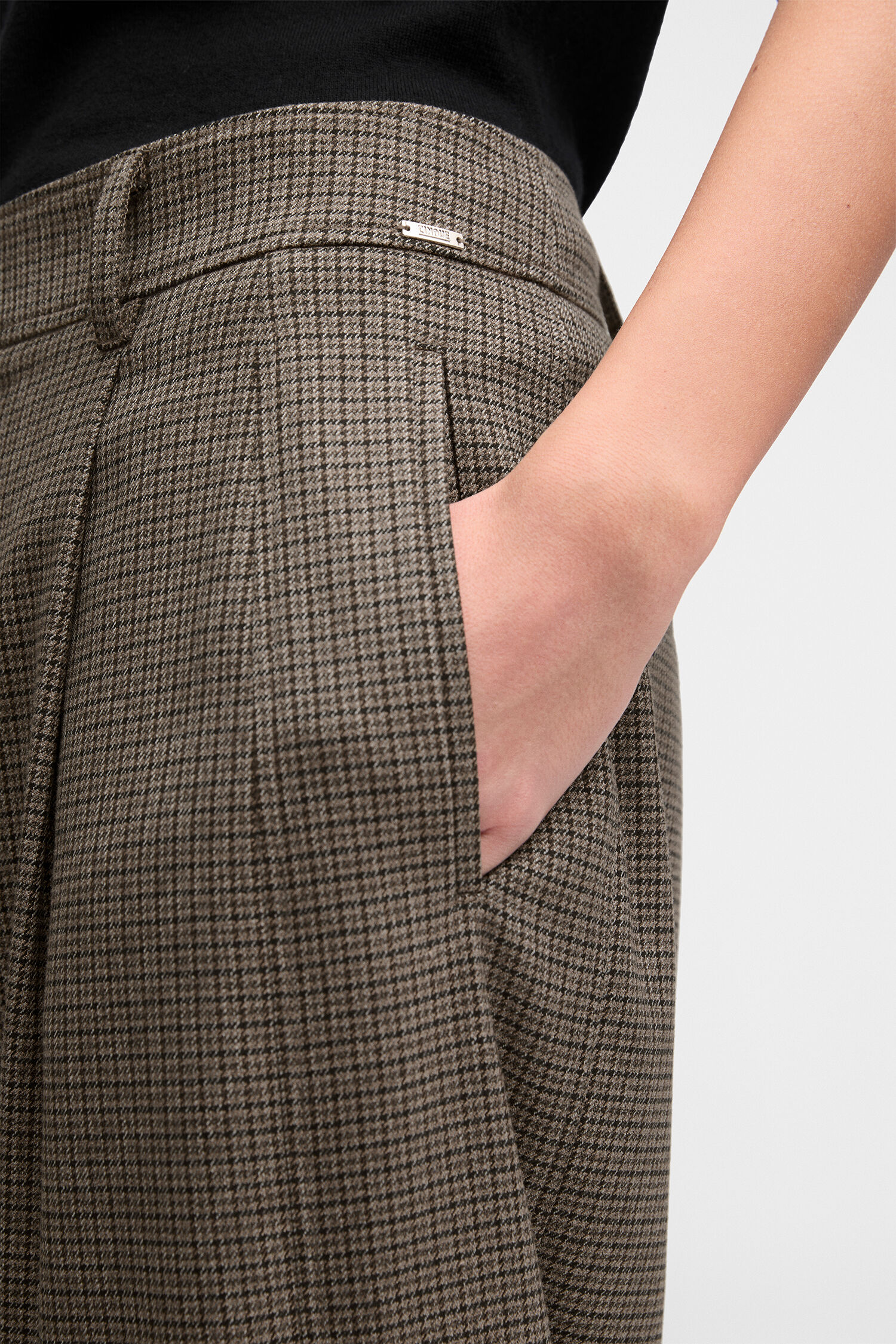 Hose, Hahnentritt, Baumwolle?, Streifen?, Twill