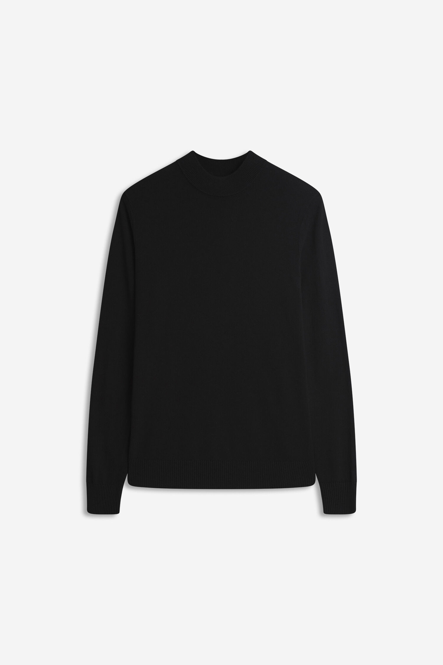 Pullover, Schwarz, Rundhals, Strick, Langarm